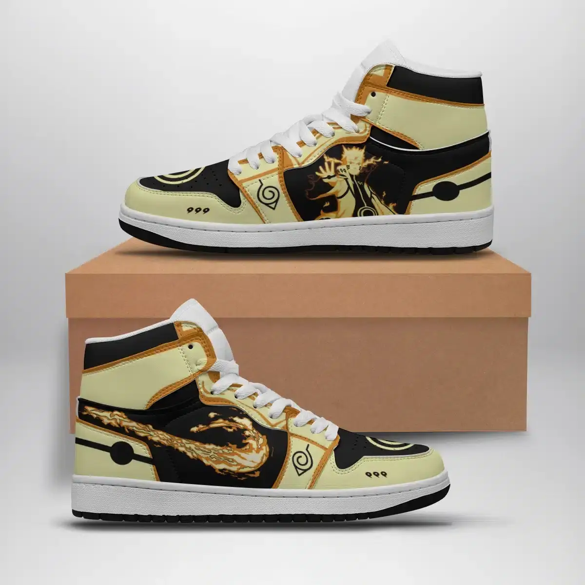 Nine-Tails Chakra Naruto Air Jordan 1 Shoes