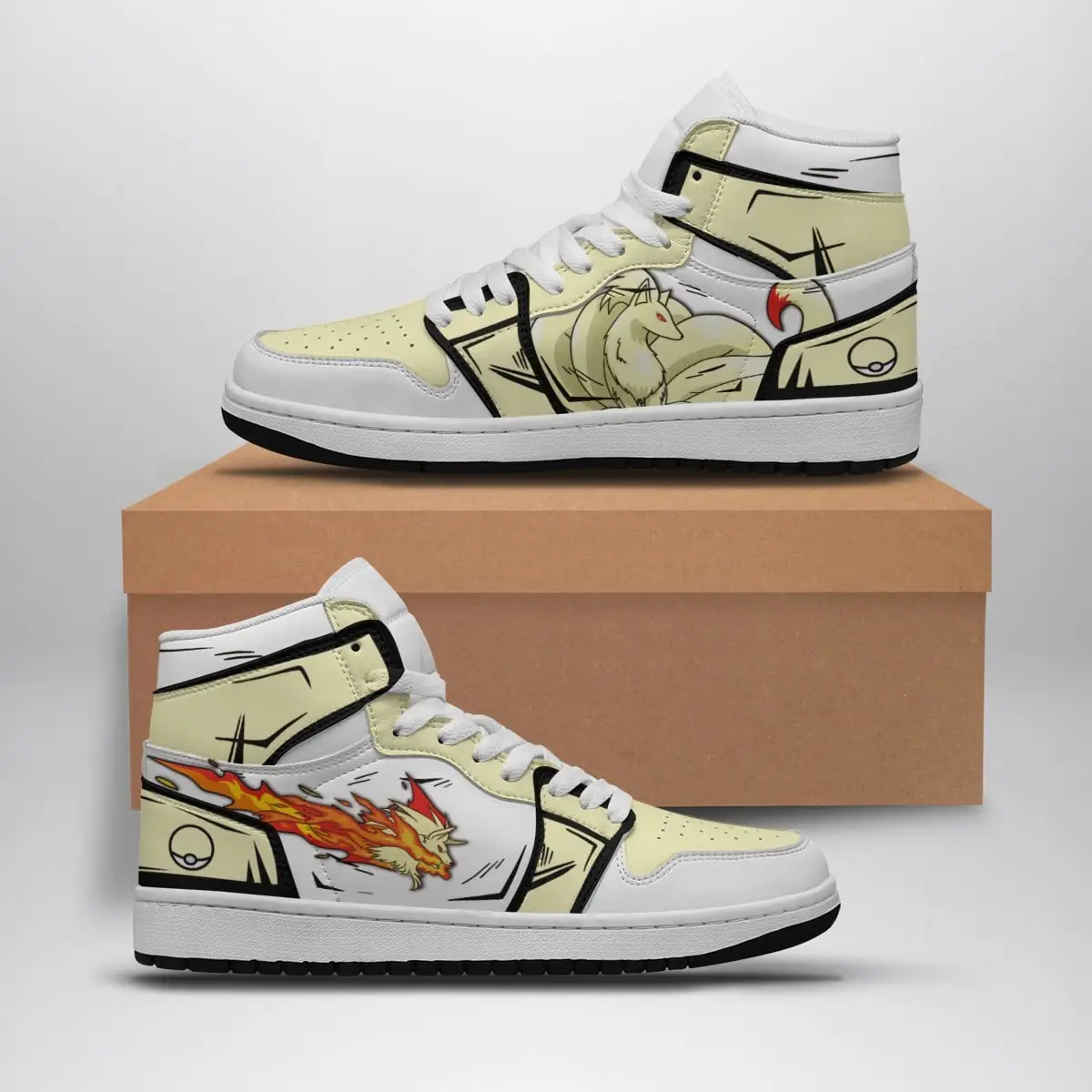 Ninetales Pokemon Air Jordan 1 Shoes