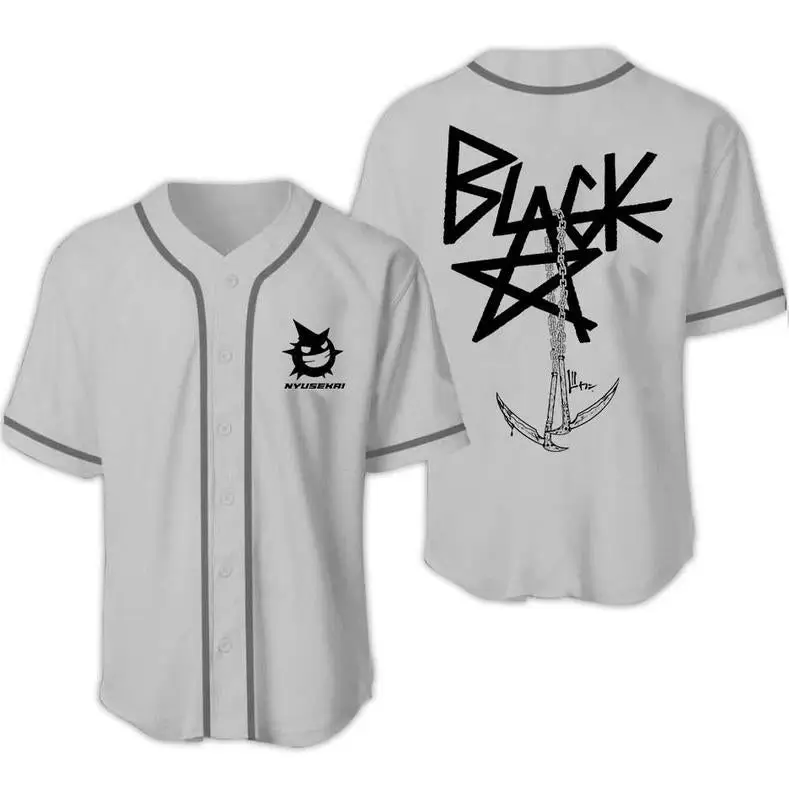 Nysekai "Black☆Star Chain Scythe" Soul Eater Baseball Jerseys V2