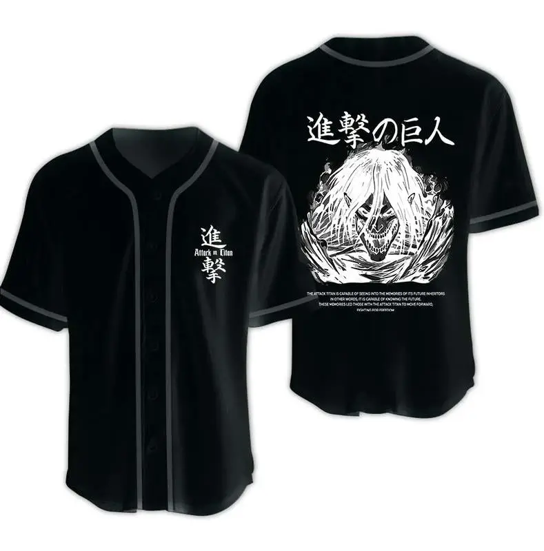 Nysekai "Camisa Eren Attack on Titan Baseball Jersey
