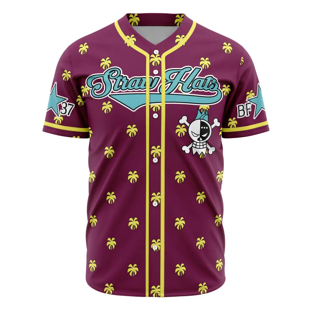 Nysekai "Straw Hats Franky One Piece Baseball Jersey