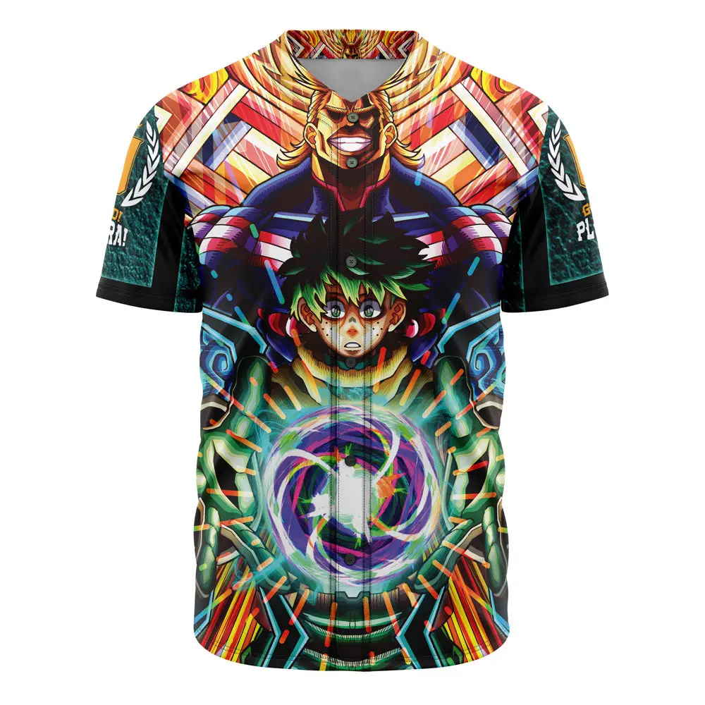 Nysekai "Trippy Deku x All Might" My Hero Academia Baseball Jersey