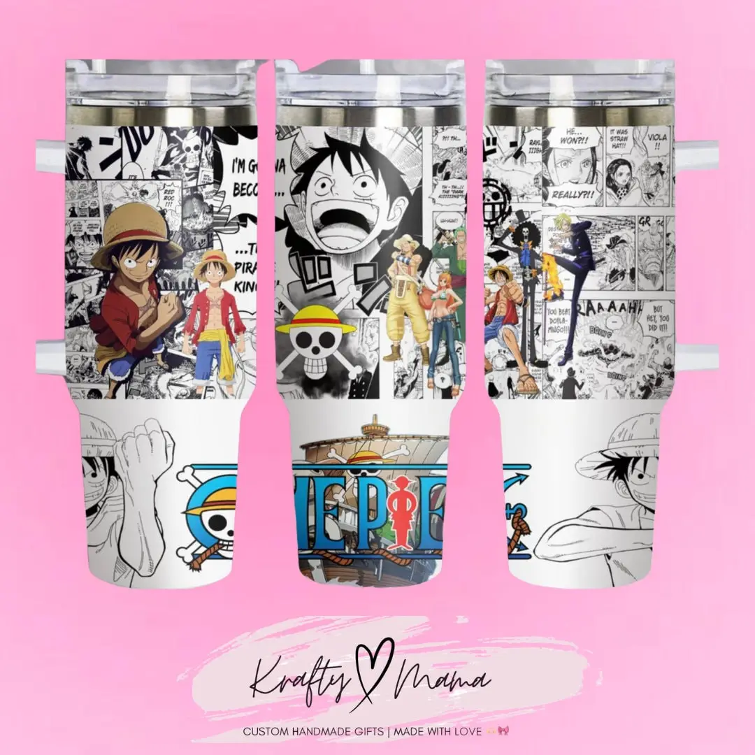 One Pie Anime Disney Gifts  40oz  tumbler with handle HG