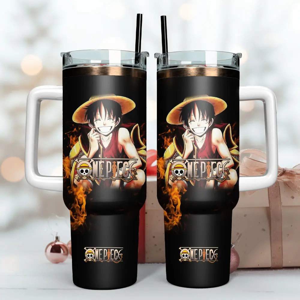 One Piece Anime Custom Quencher  40oz Stainless Steel Tumbler With Handle HG