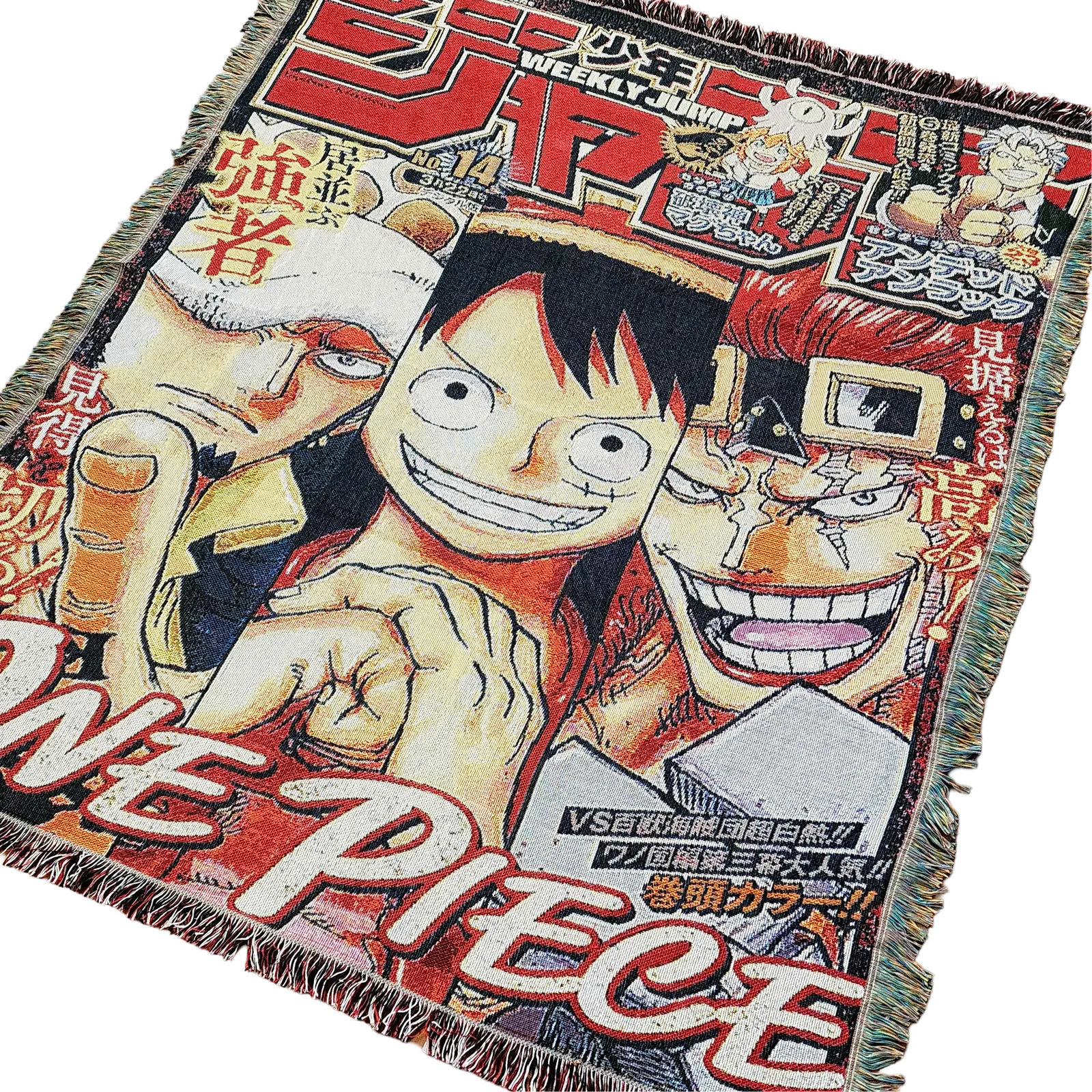 One Piece Pirate Jump Woven Blanket