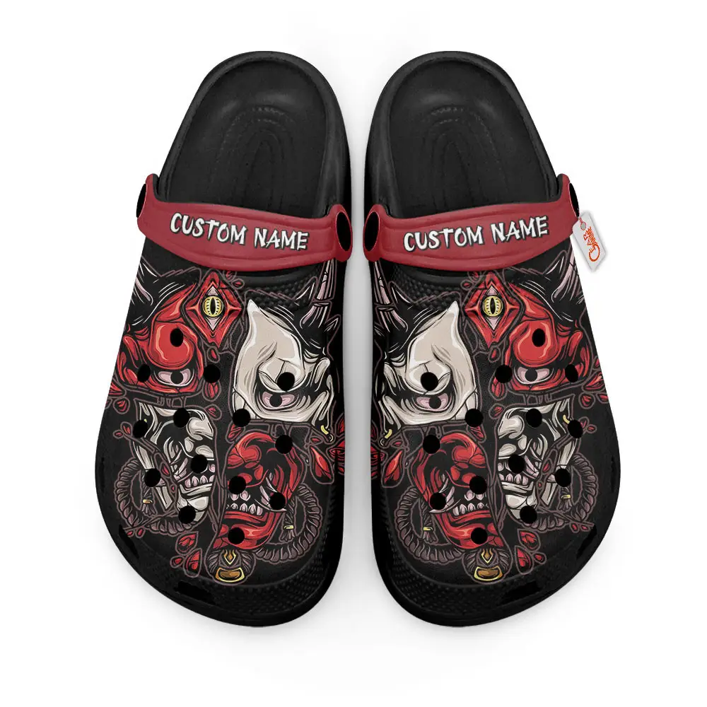 Oni Mask Japan Premium EVA Clogs Custom Name