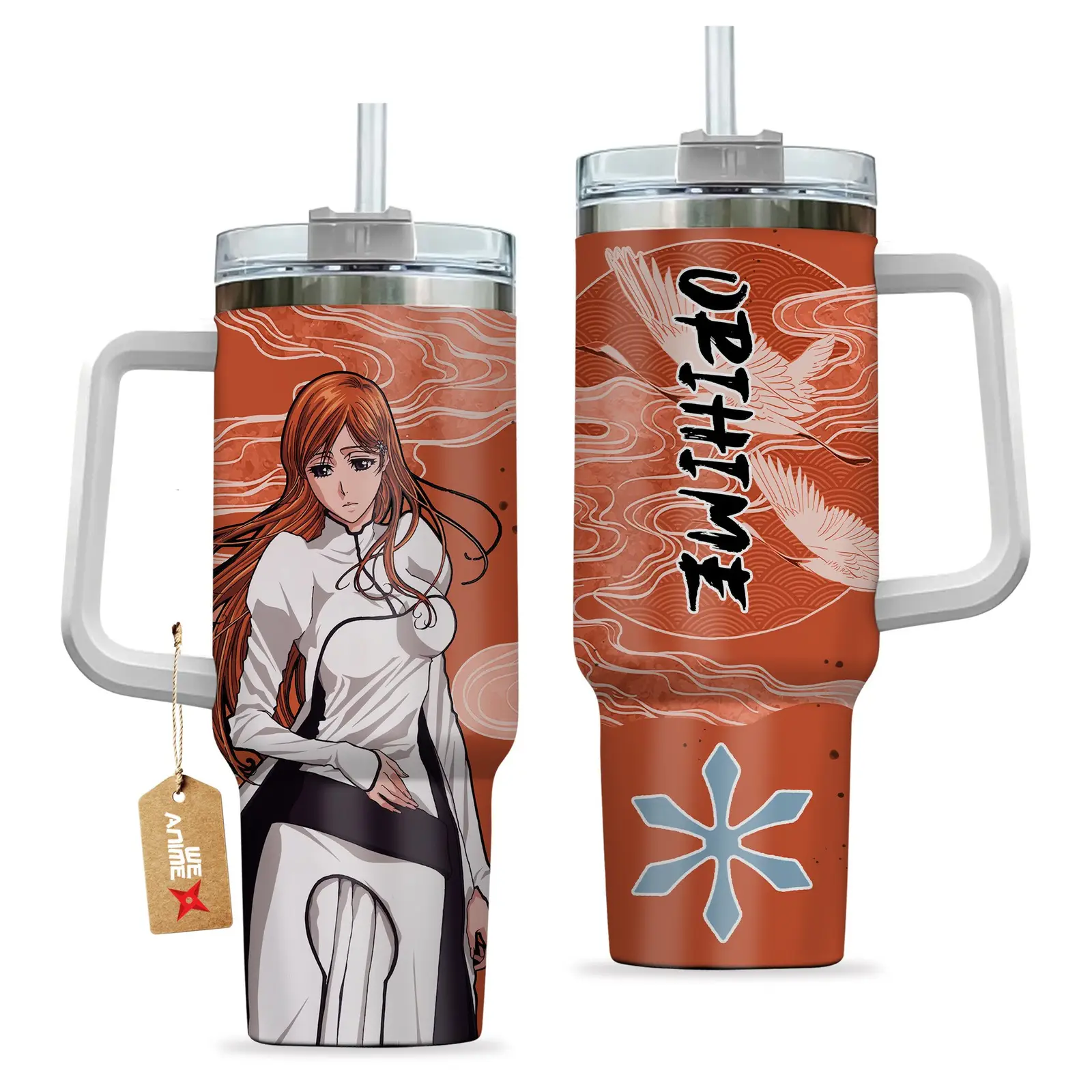 Orihime Inoue Bleach Anime Custom  Quencher   40oz Stainless Steel Tumbler With Handle HG