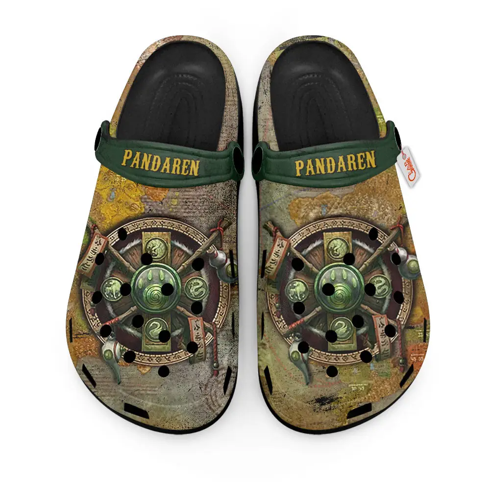 Pandaren World Of Warcraft Edition Premium Clogs for True Fans Custom Name
