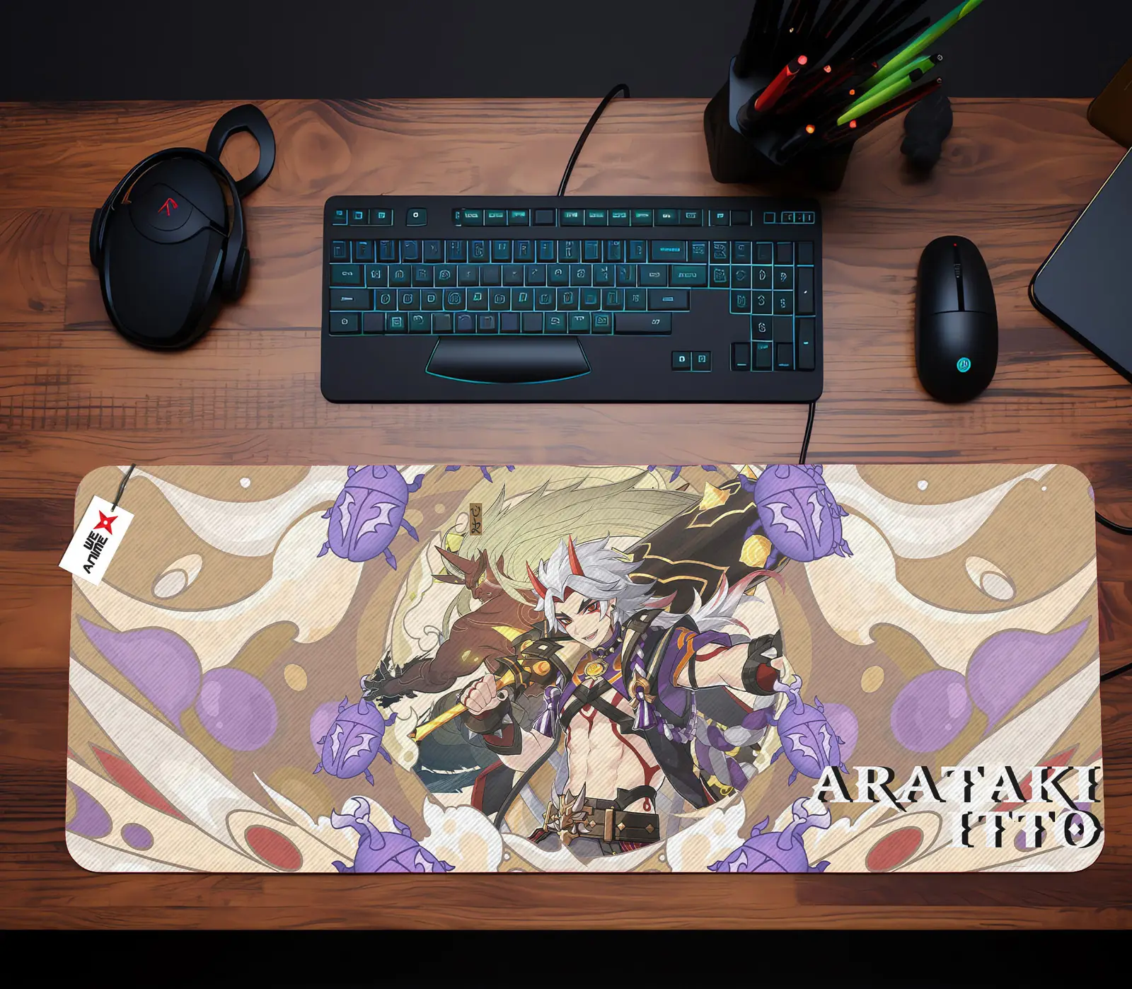 Personalized Name Anime Mouse Mats Custom Arataki Itto