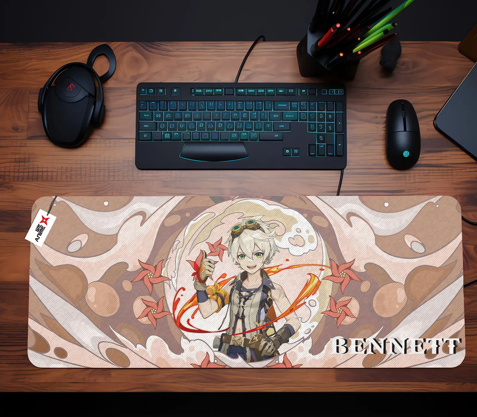 Personalized Name Anime Mouse Mats Custom Bennett