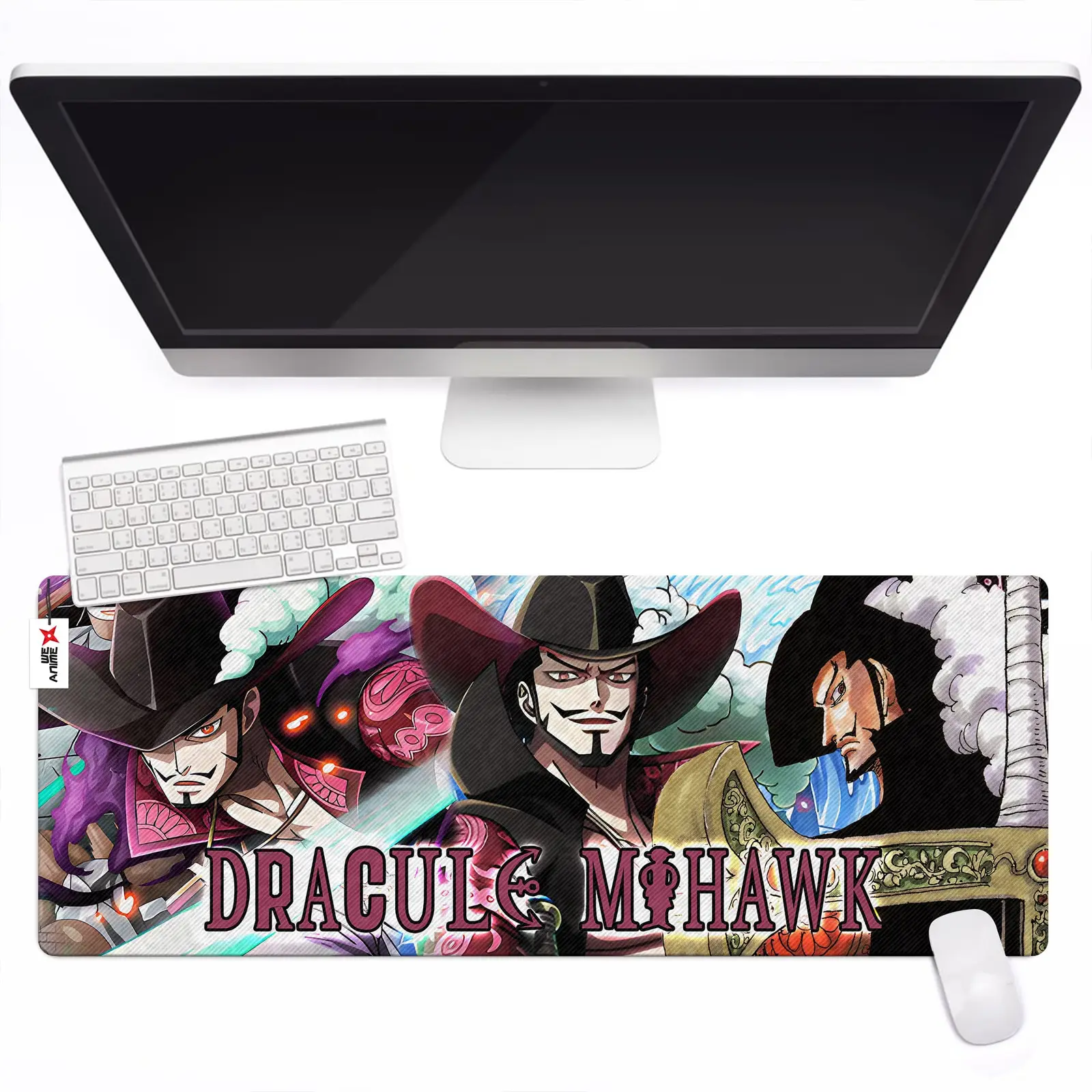 Personalized Name Anime Mouse Mats Custom Dracule Mihawk