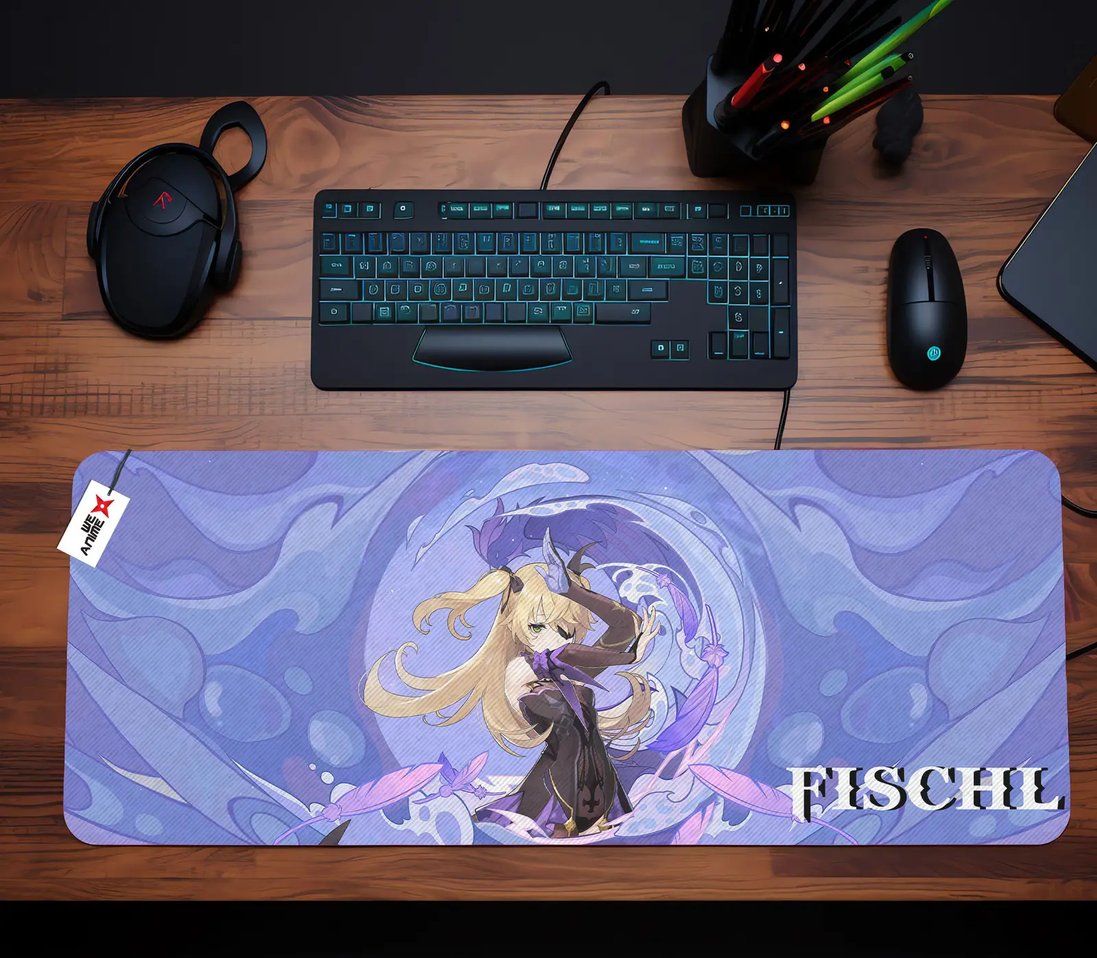 Personalized Name Anime Mouse Mats Custom Fischl