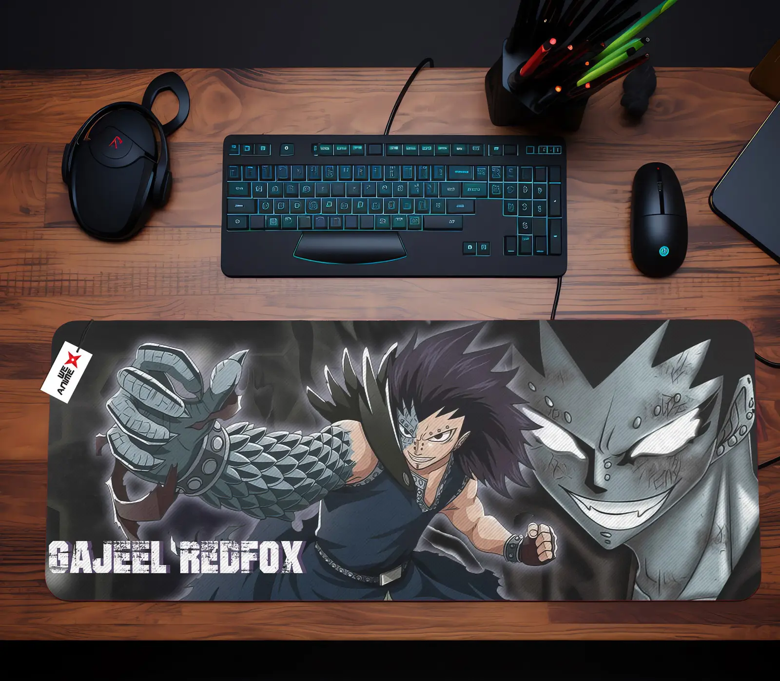 Personalized Name Anime Mouse Mats Custom Gajeel Redfox