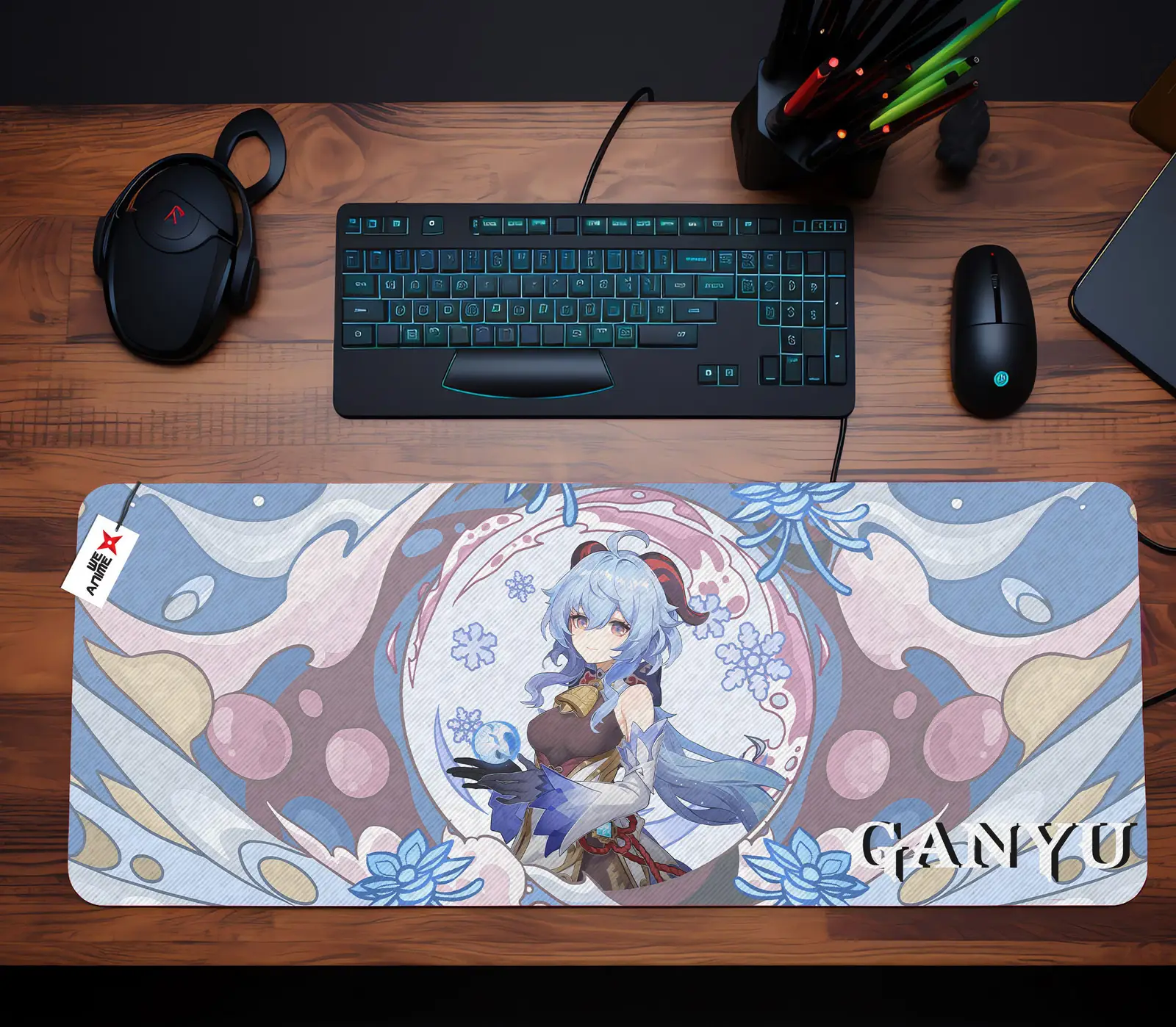 Personalized Name Anime Mouse Mats Custom Ganyu