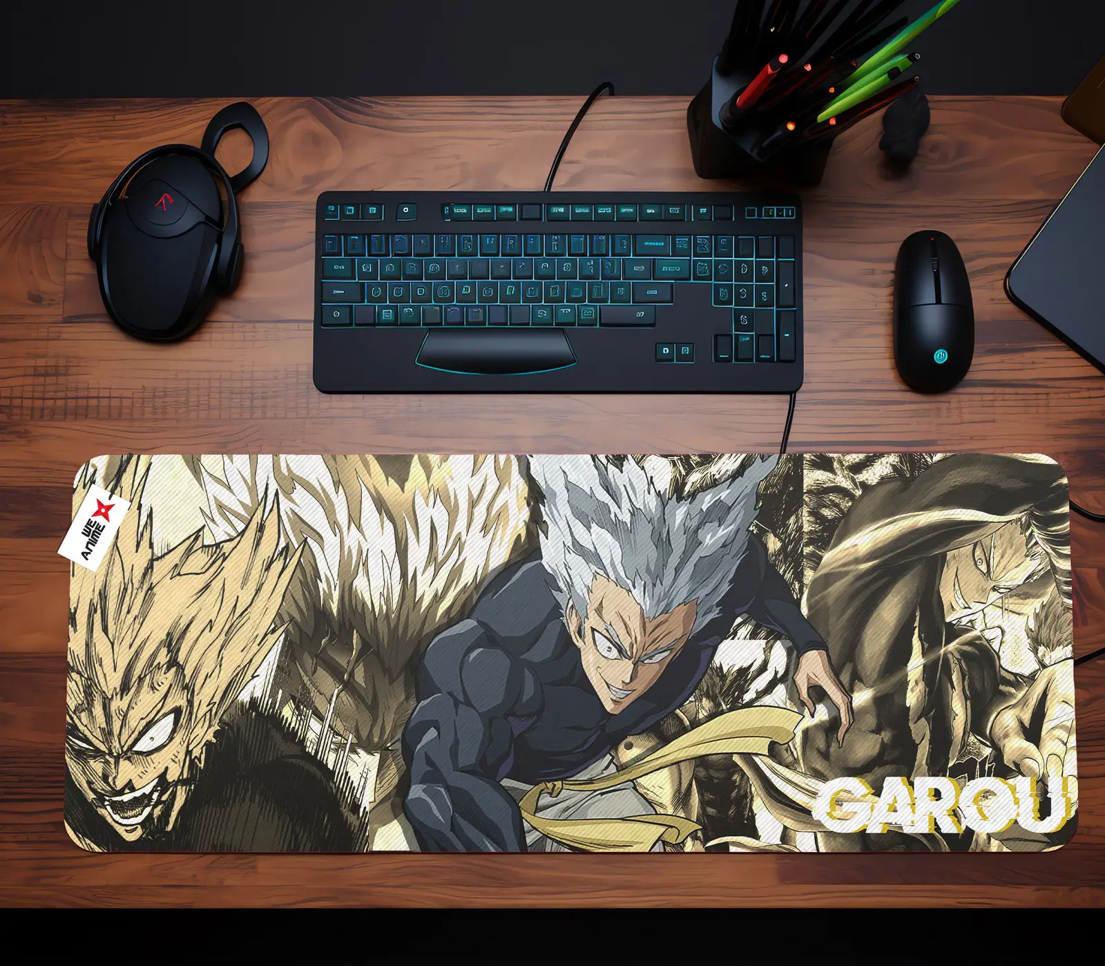 Personalized Name Anime Mouse Mats Custom Garou