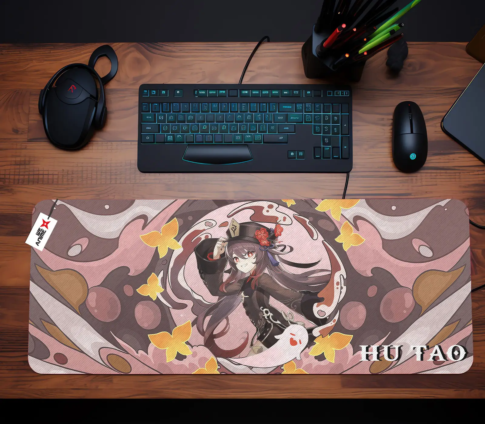 Personalized Name Anime Mouse Mats Custom Hu Tao