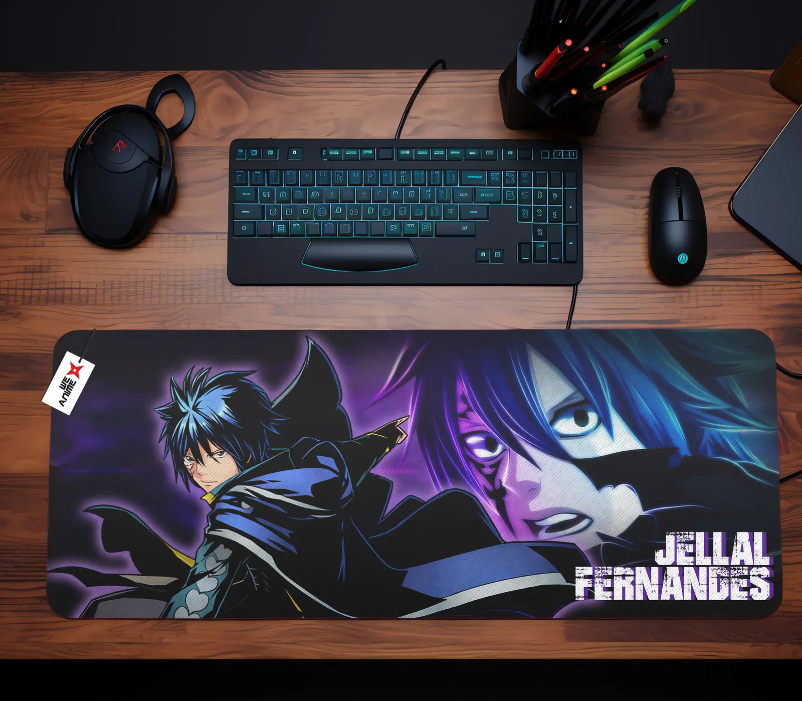 Personalized Name Anime Mouse Mats Custom Jellal Fernandes