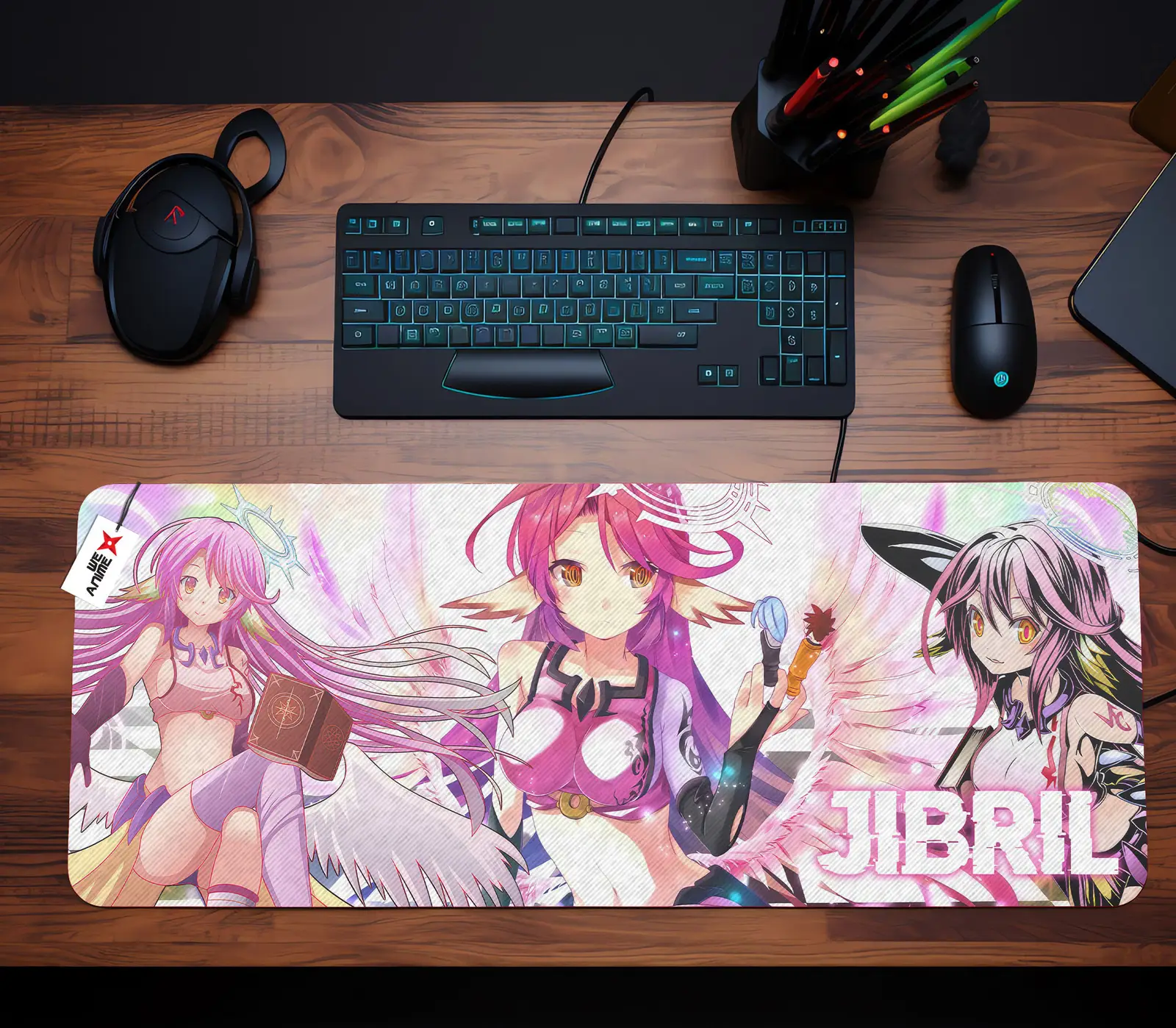 Personalized Name Anime Mouse Mats Custom Jibril