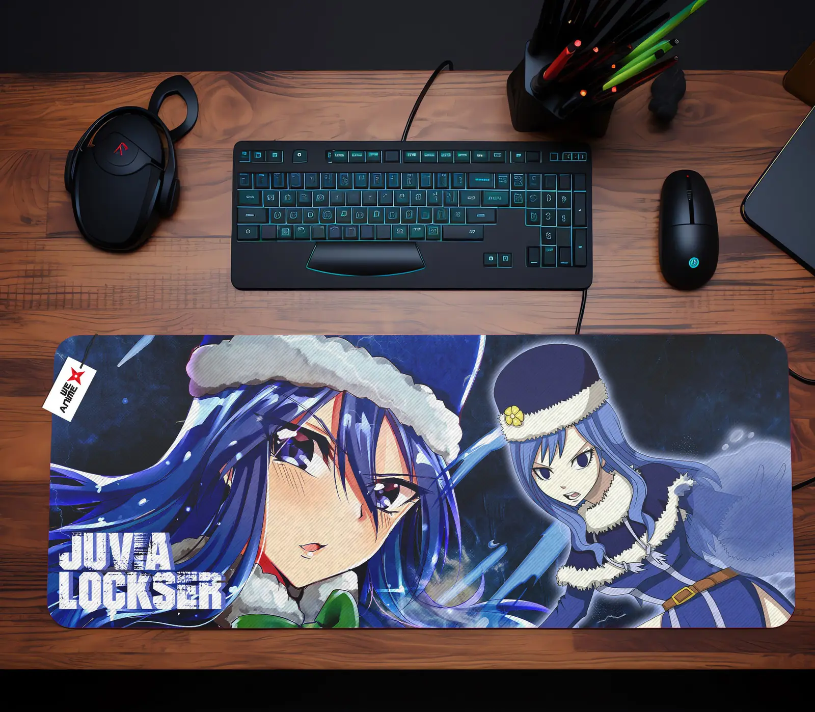 Personalized Name Anime Mouse Mats Custom Juvia Lockser