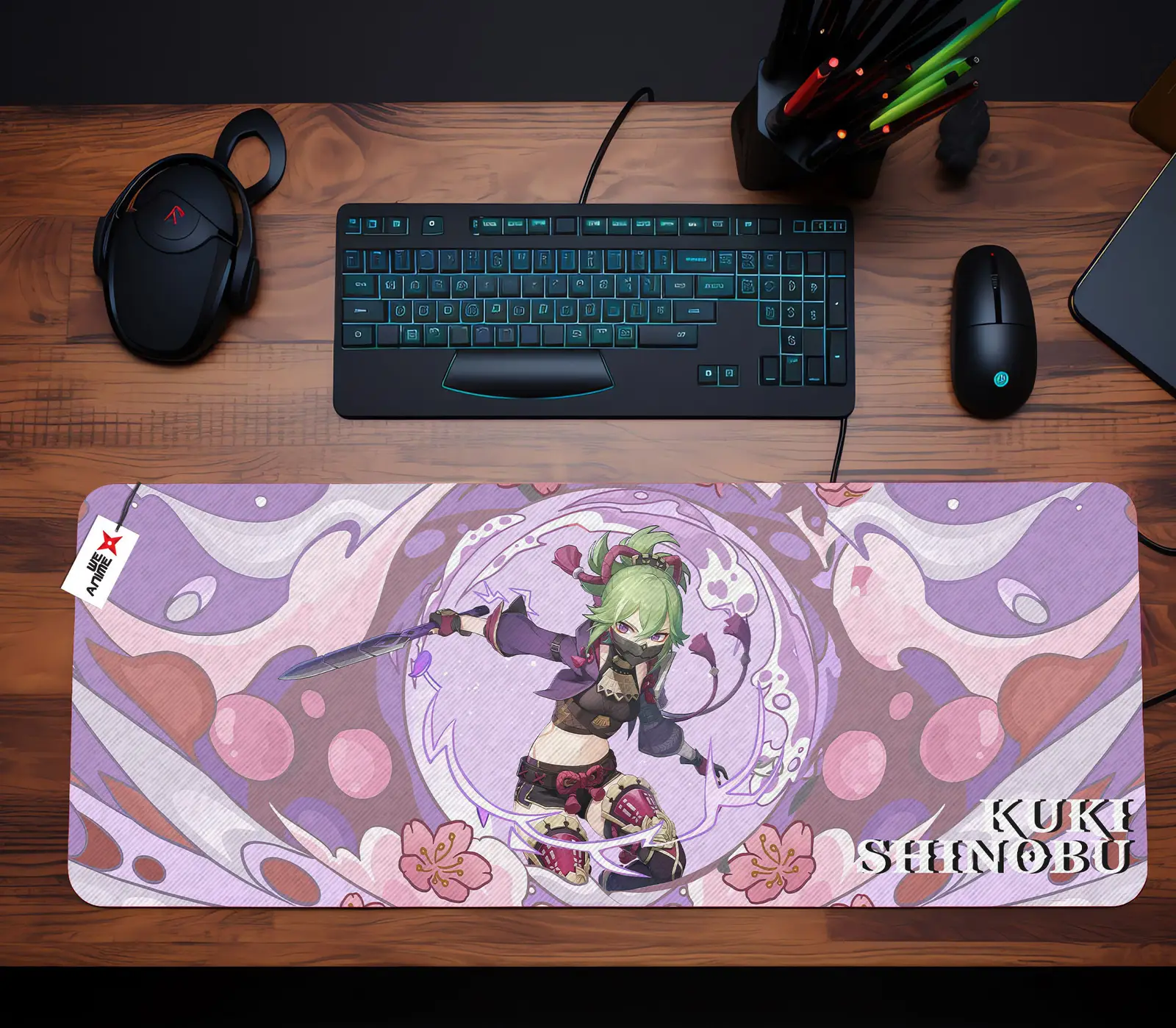 Personalized Name Anime Mouse Mats Custom Kuki Shinobu