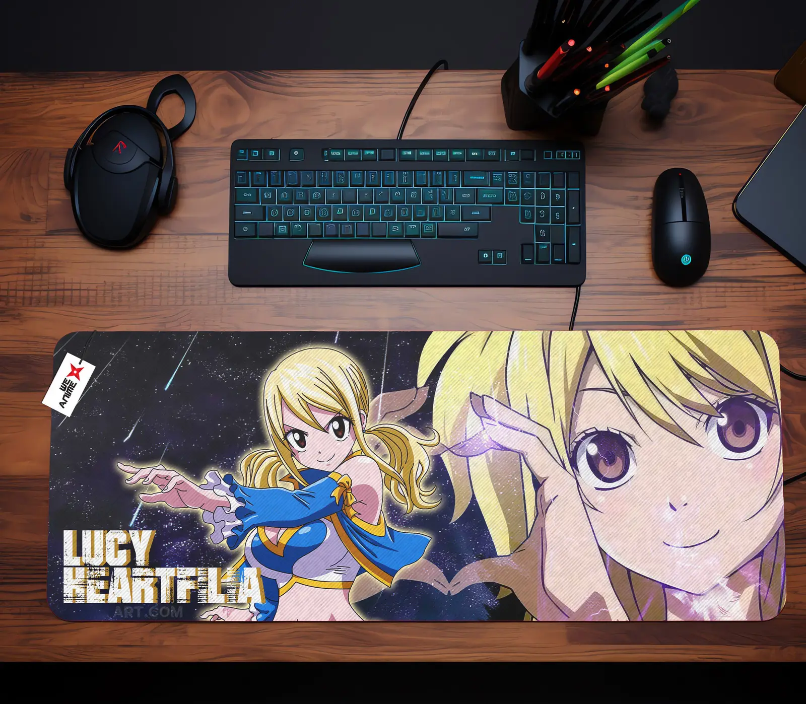 Personalized Name Anime Mouse Mats Custom Lucy Heartfilia