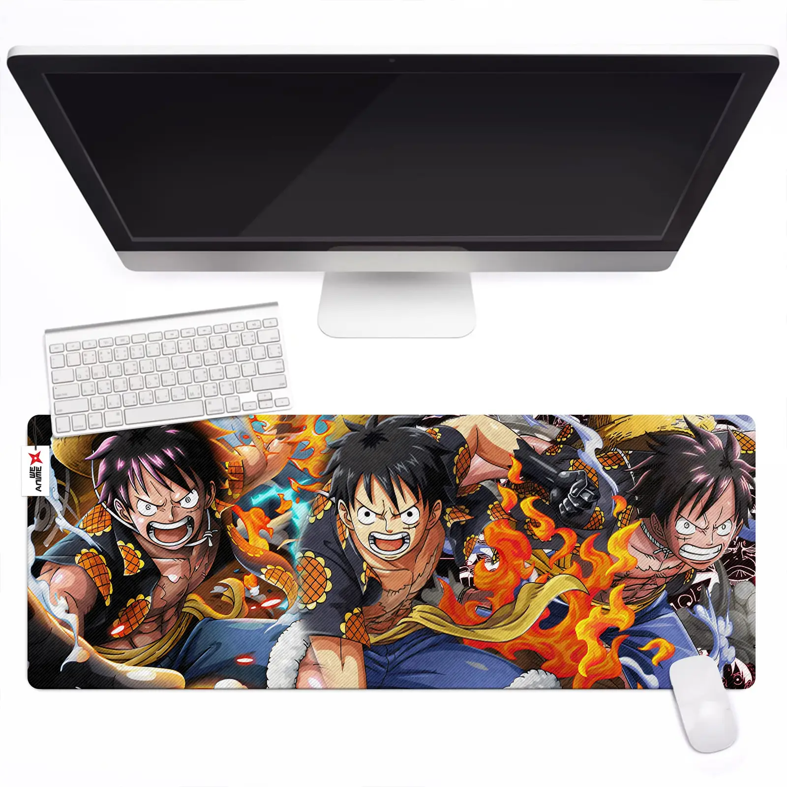 Personalized Name Anime Mouse Mats Custom Monkey D. Luffy Dressrosa Arc