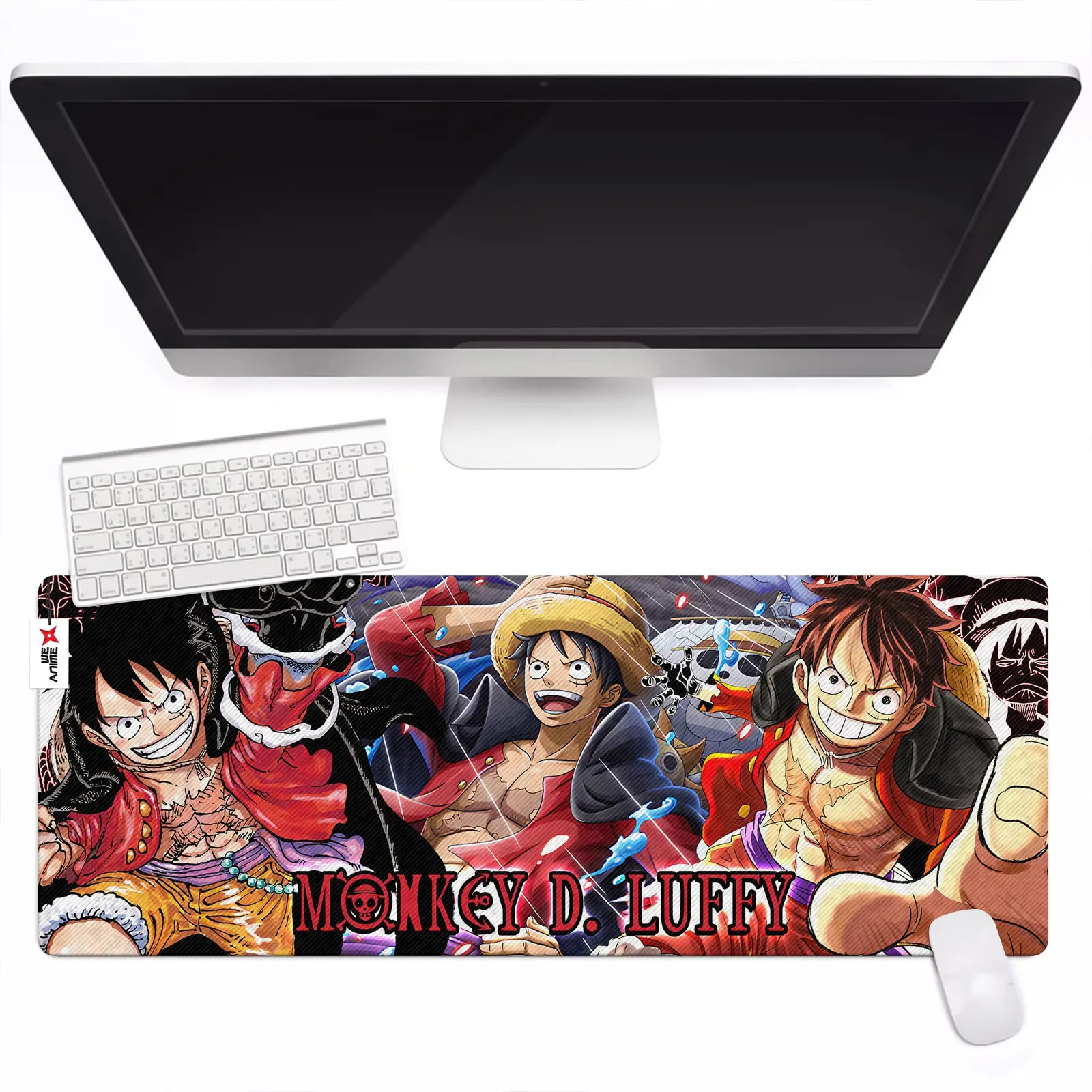 Personalized Name Anime Mouse Mats Custom Monkey D. Luffy