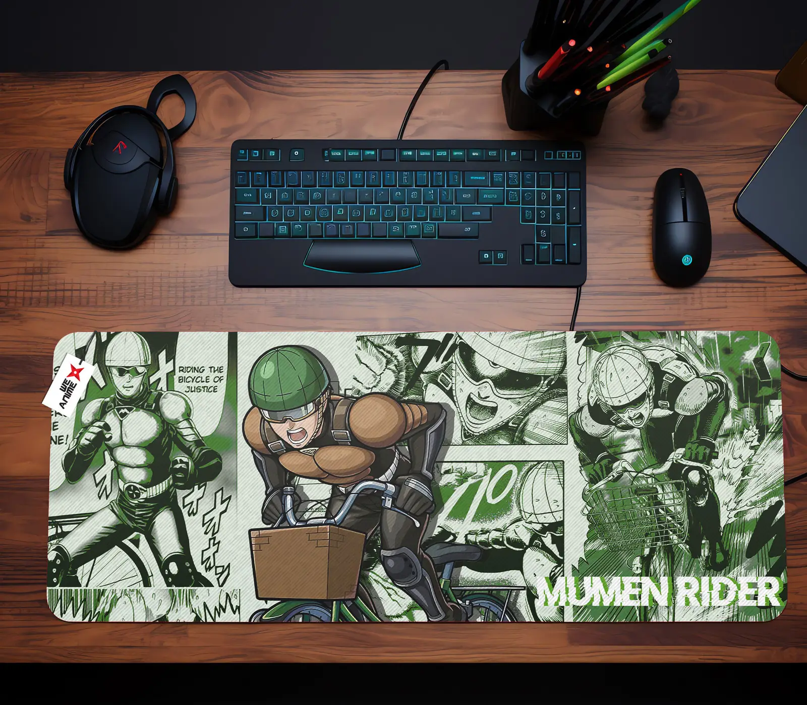 Personalized Name Anime Mouse Mats Custom Mumen Rider