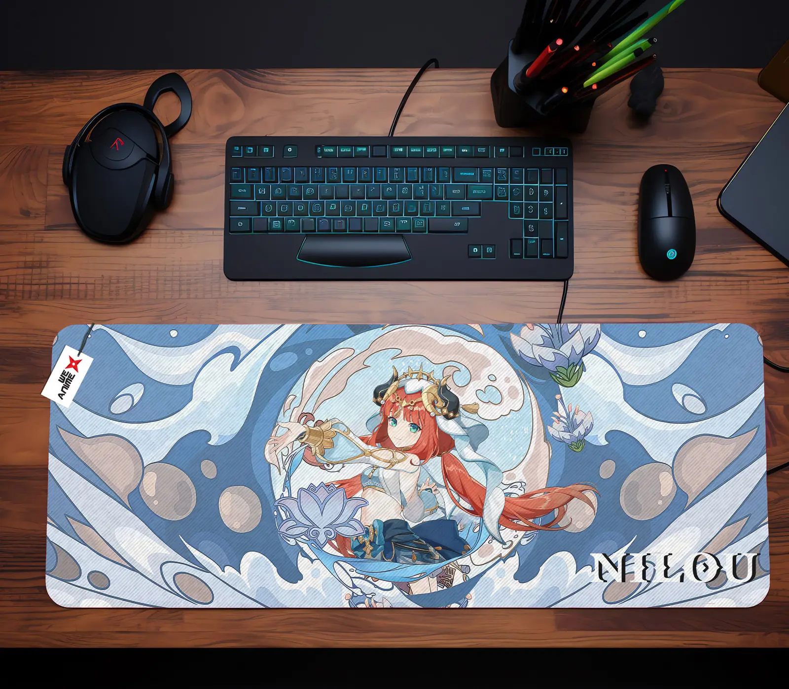 Personalized Name Anime Mouse Mats Custom Nilou
