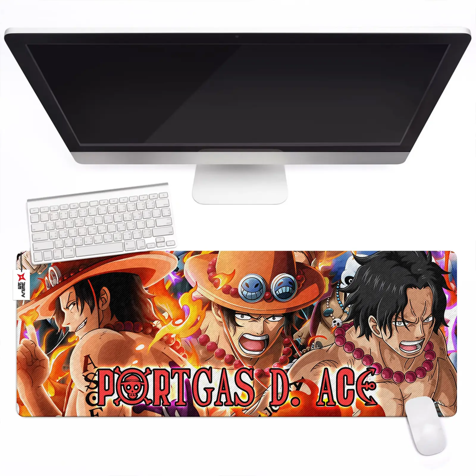 Personalized Name Anime Mouse Mats Custom Portgas D. Ace