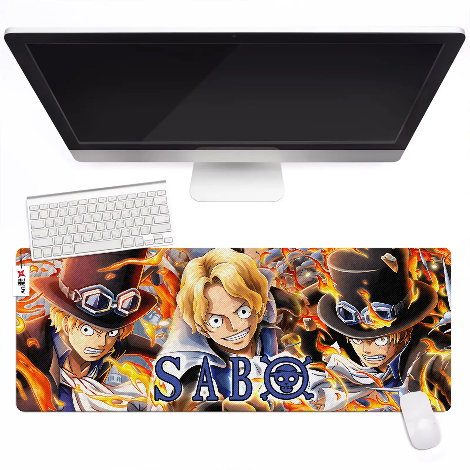 Personalized Name Anime Mouse Mats Custom Sabo