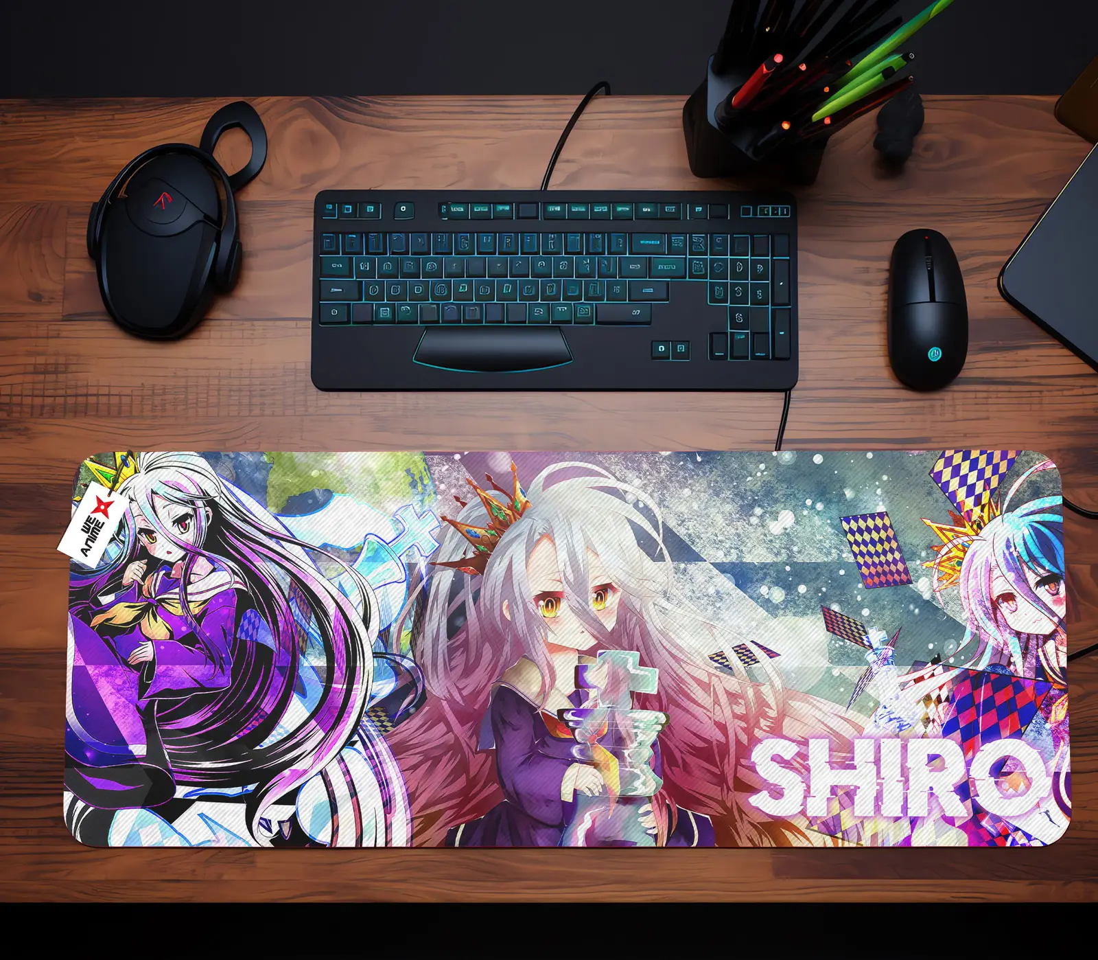 Personalized Name Anime Mouse Mats Custom Shiro