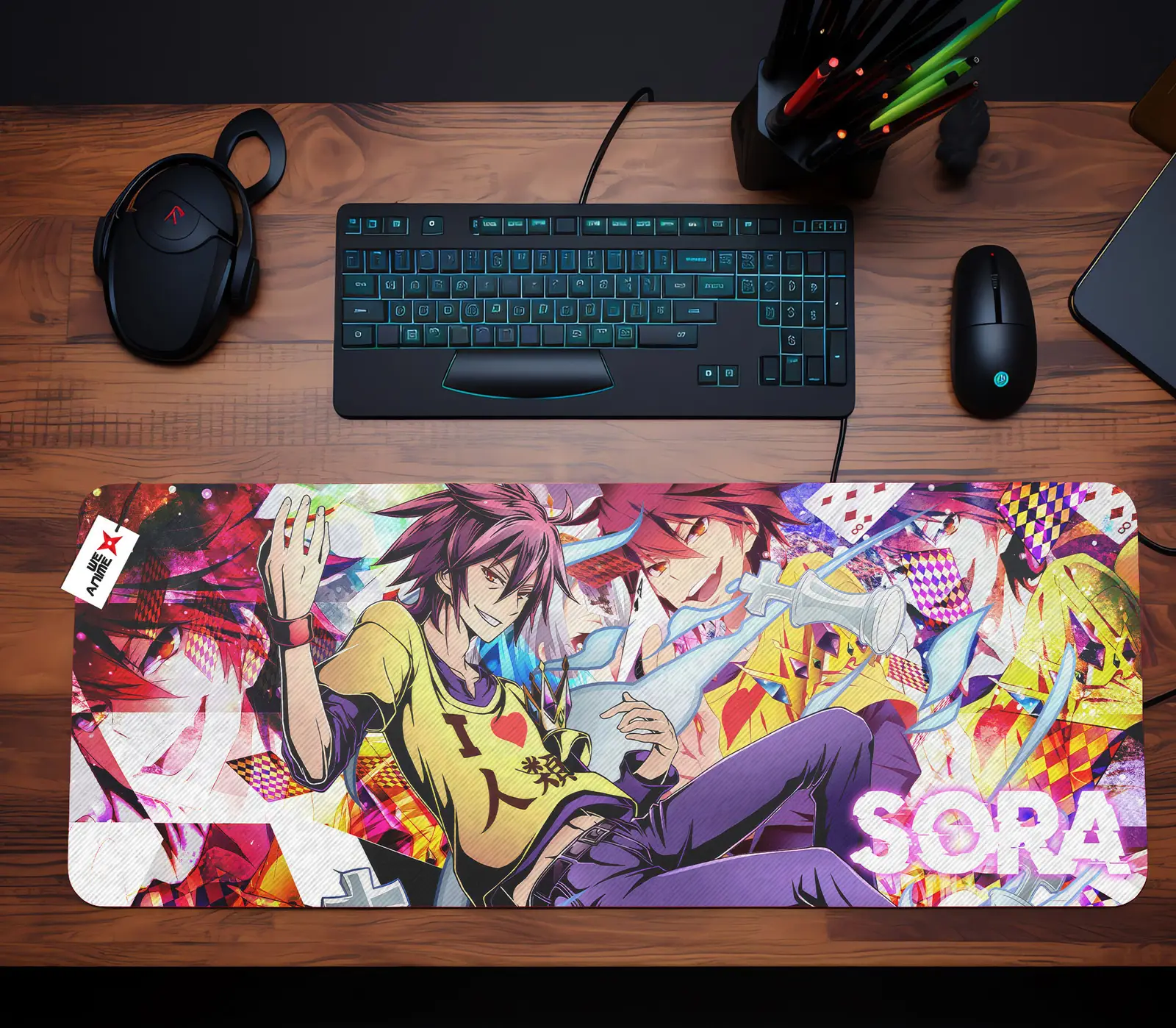 Personalized Name Anime Mouse Mats Custom Sora