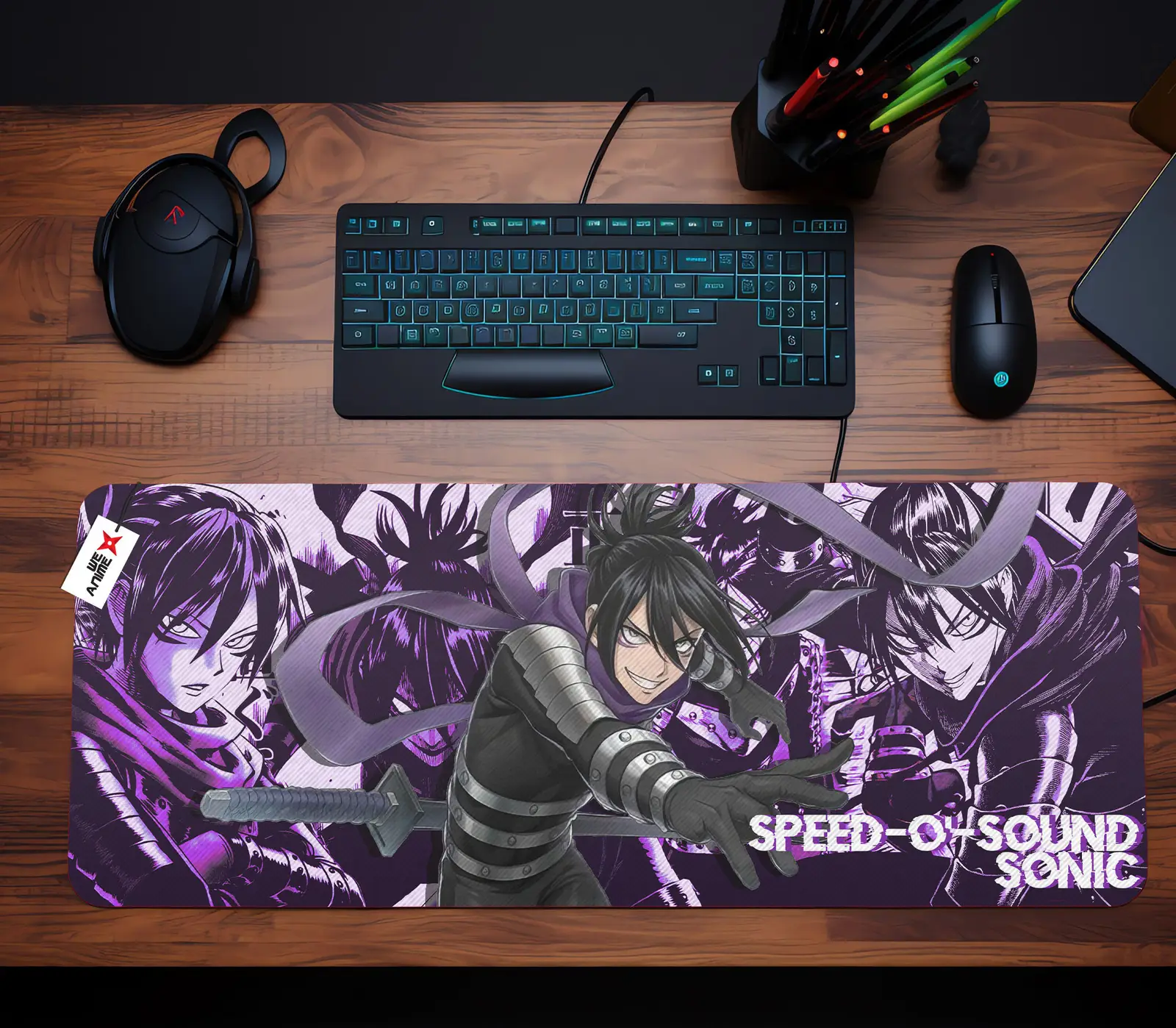 Personalized Name Anime Mouse Mats Custom Speed-o'-Sound Sonic