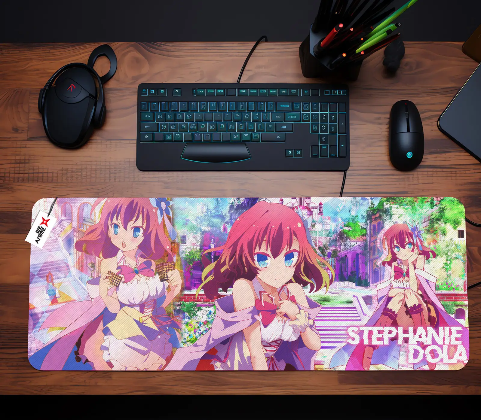 Personalized Name Anime Mouse Mats Custom Stephanie Dola
