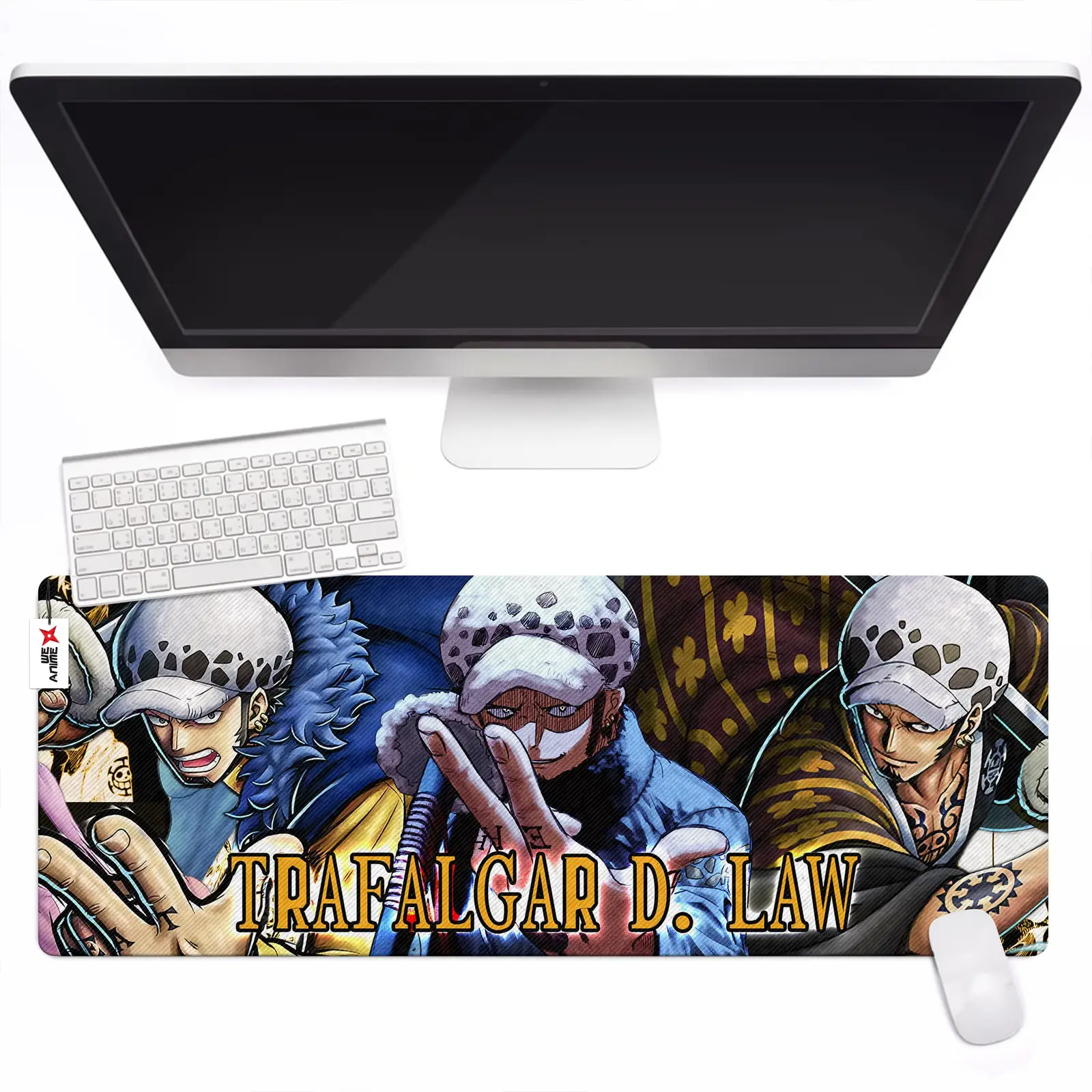 Personalized Name Anime Mouse Mats Custom Trafalgar D. Law
