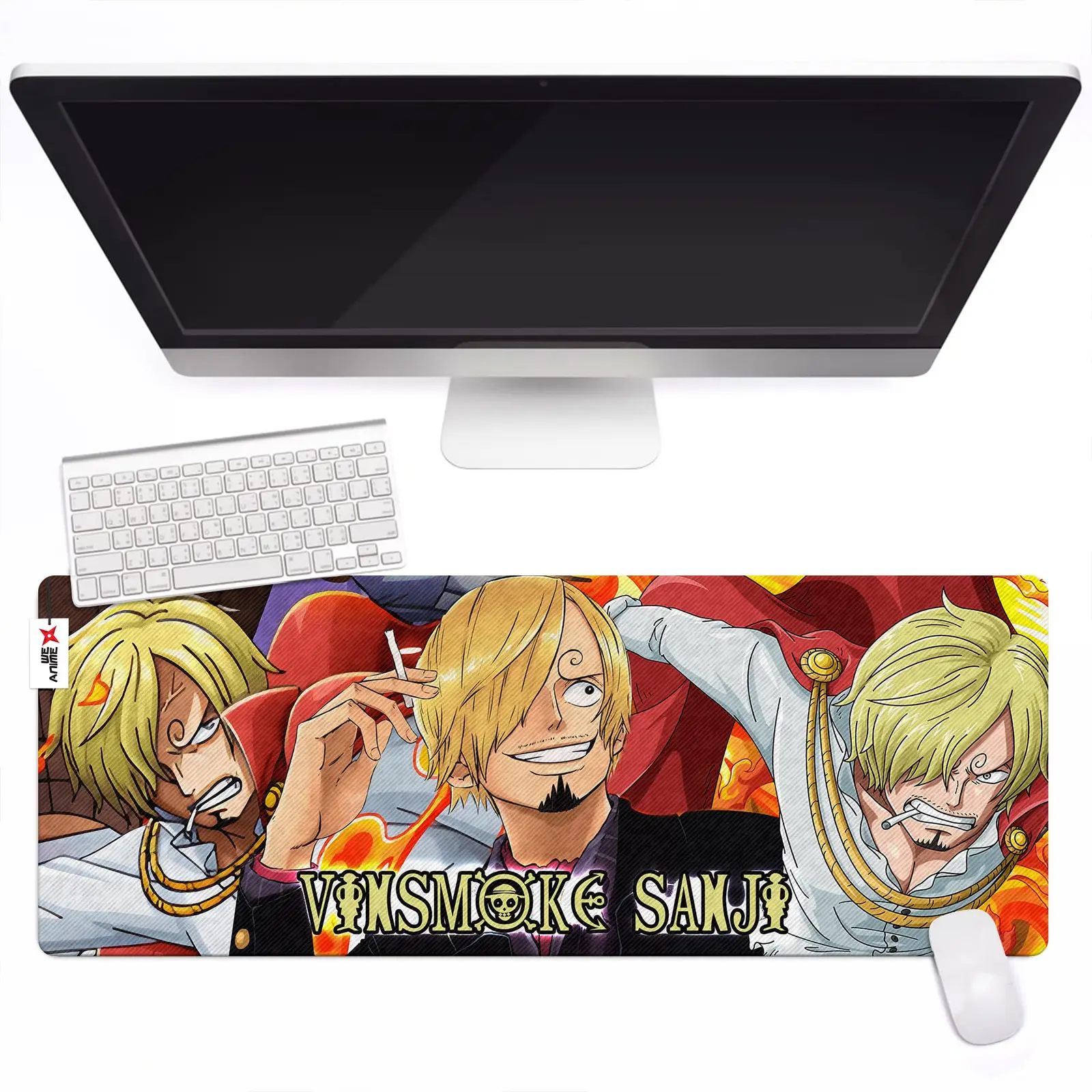Personalized Name Anime Mouse Mats Custom Vinsmoke Sanji