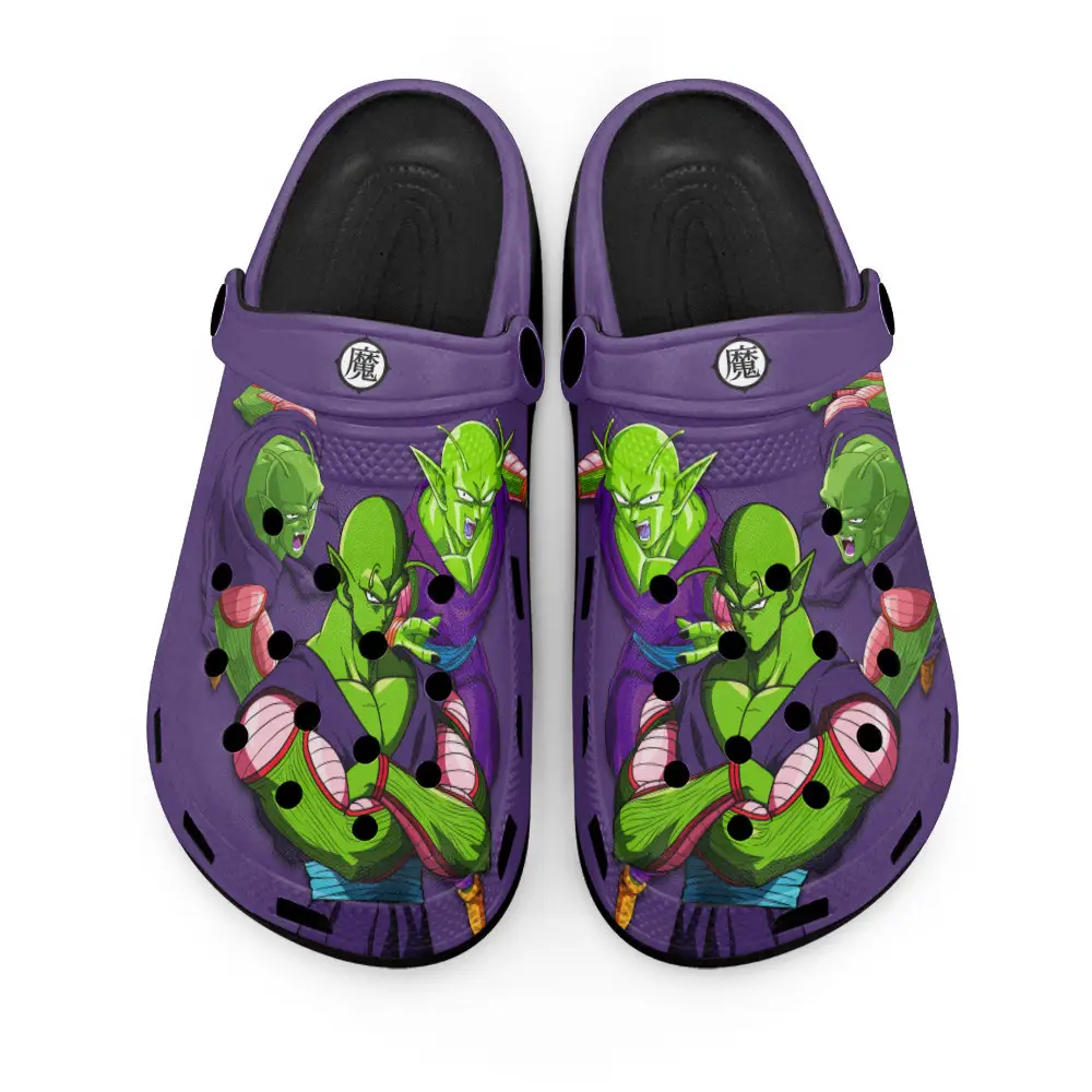 Piccolo Edition Custom Anime Clogs Pattern Style