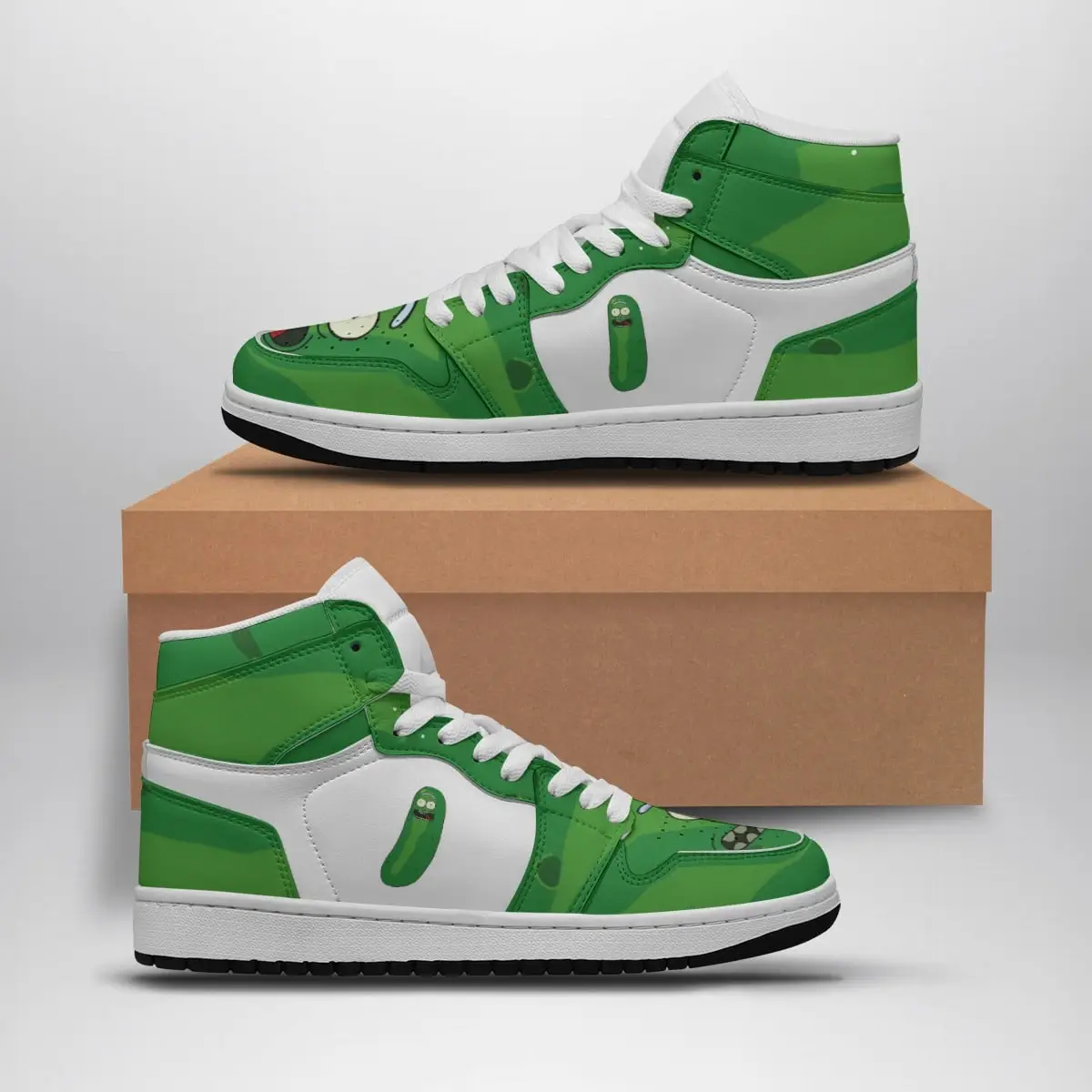 Pickle Rick Face Rick and Morty Air Jordan 1 Shoes