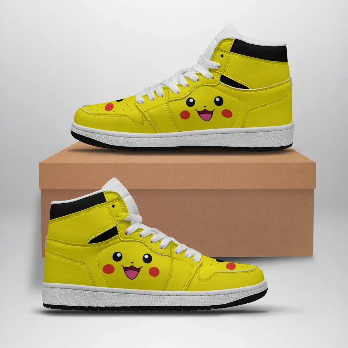 Pikachu Face Pokemon Air Jordan 1 Shoes