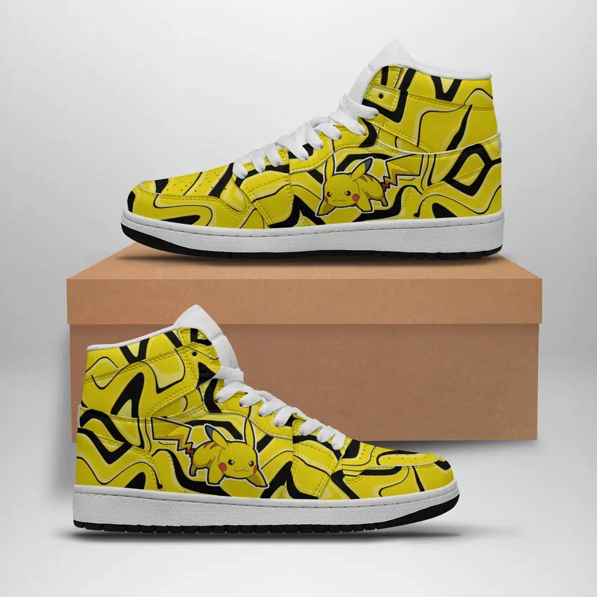 Pikachu Trippy Pokemon Air Jordan 1 Shoes