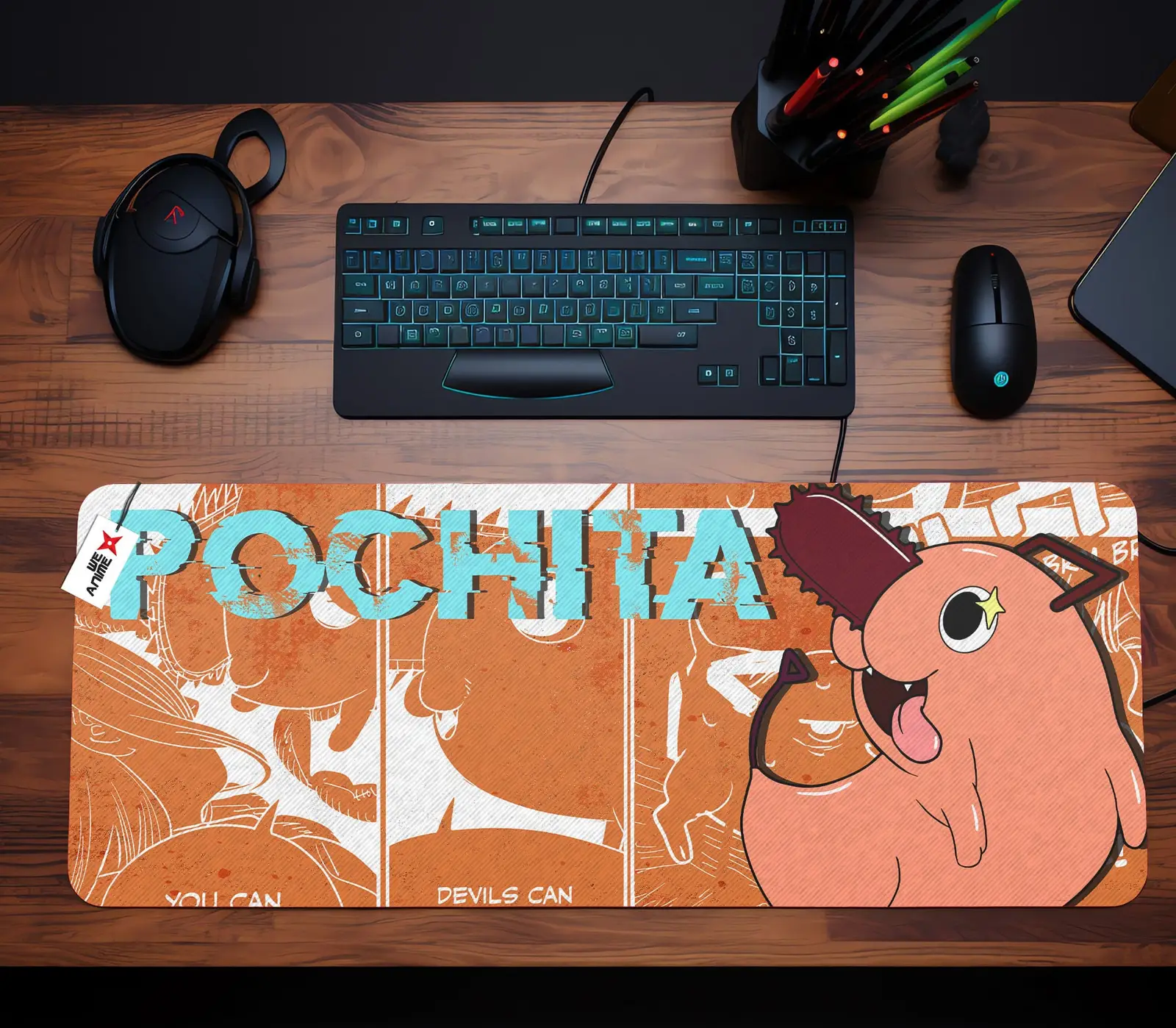 Pochita Mouse Mats Personalized Name Custom