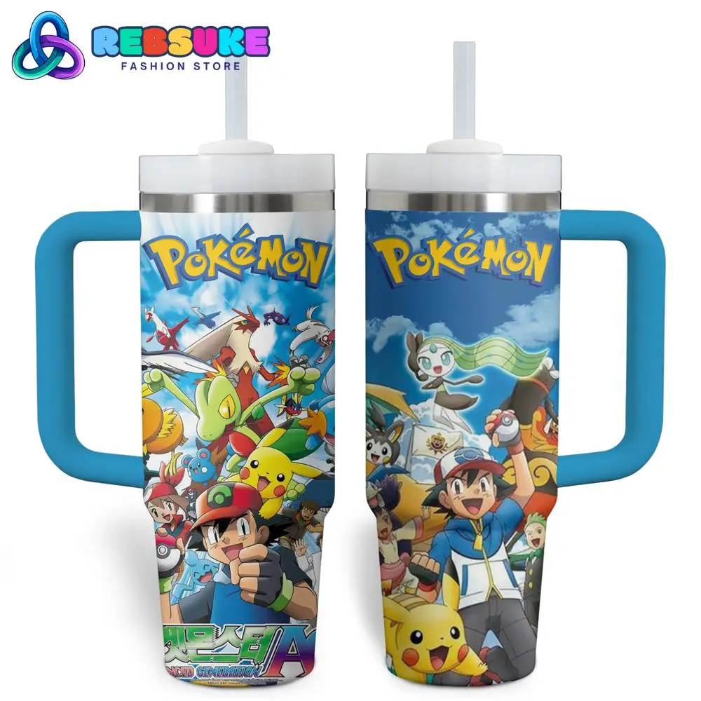 Pokemon Anime   40oz Stainless Steel Tumbler With Handle HG