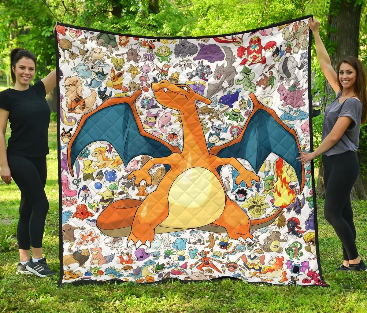 POKEMON Charizard Anime Quilt Blanket