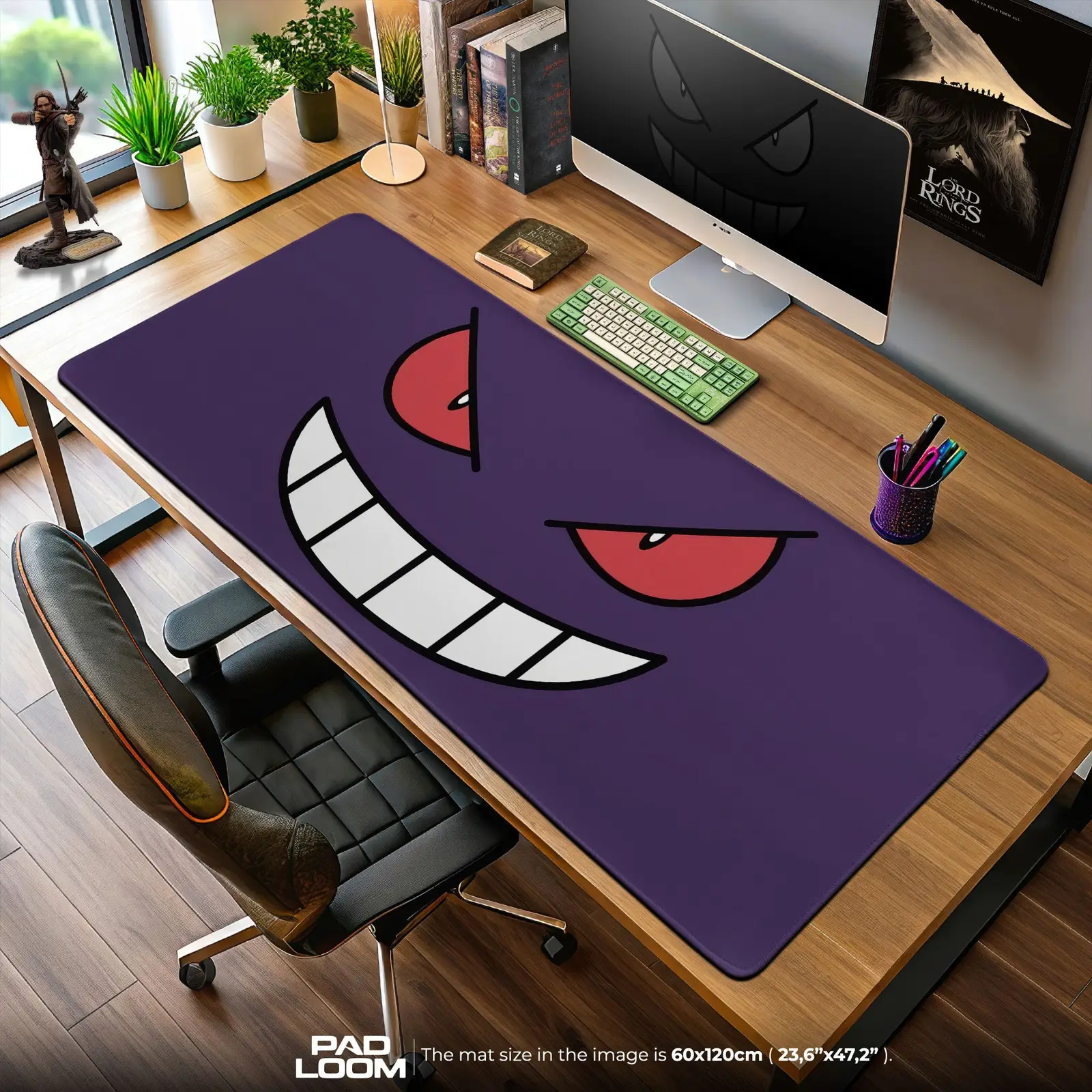 Pokemon Gengar Grin Mouse Pad, Game Gamer Desk Mat