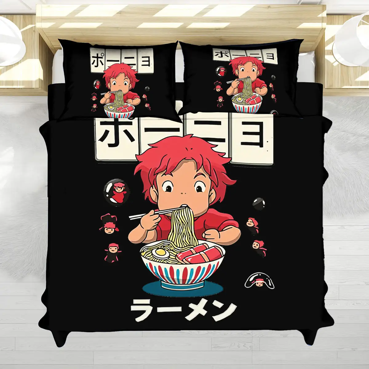 Ponyo Ramen Anime Studio Ghibli Bed Set