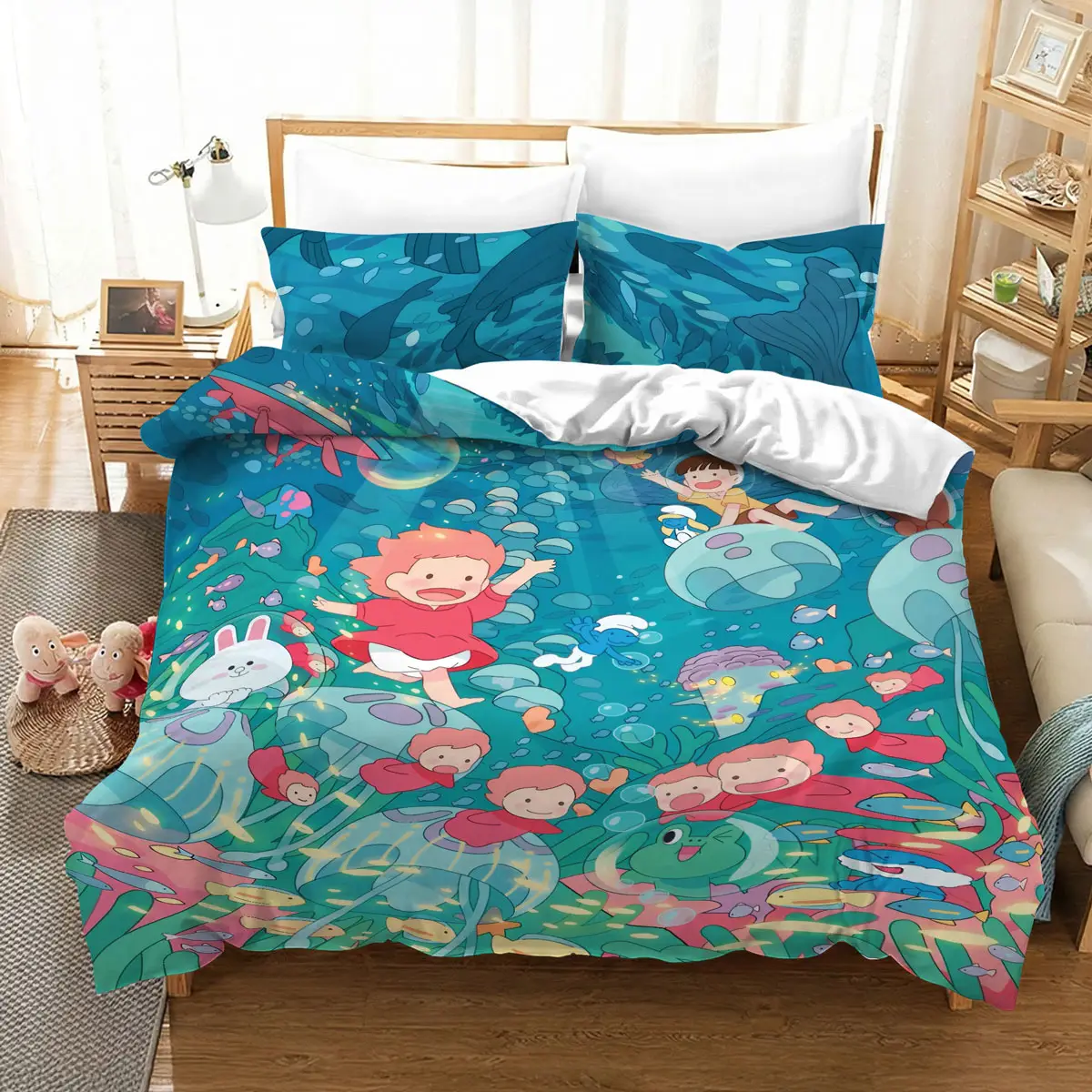 Ponyo Underwater Adventure Studio Ghibli Bedding Set