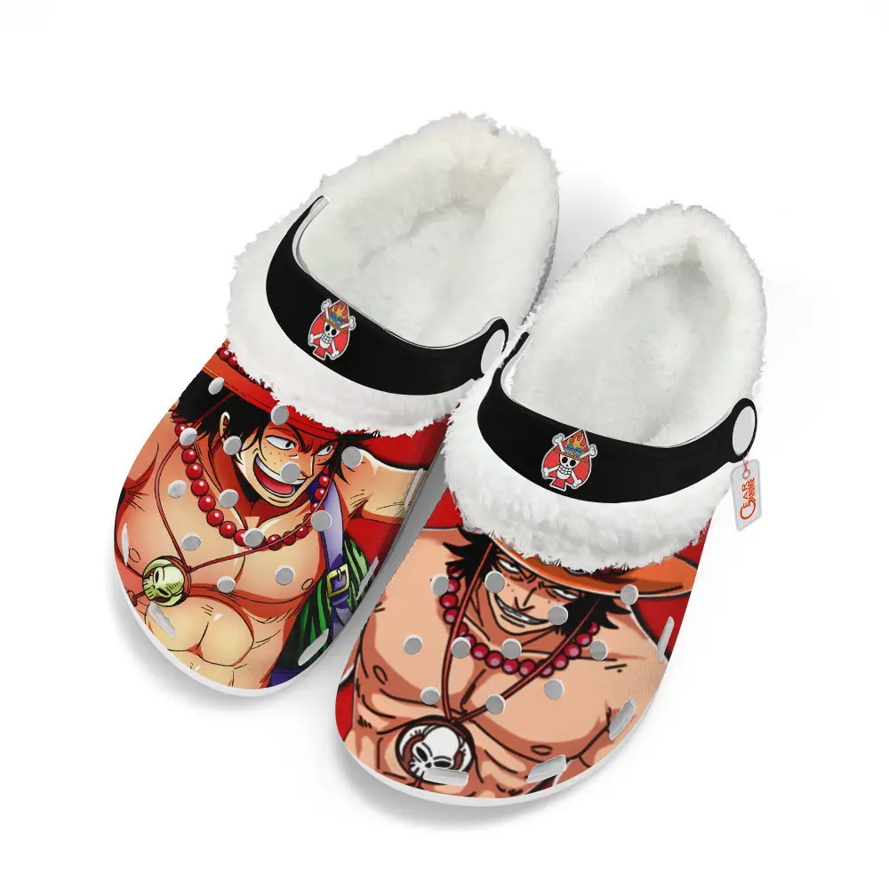 Portgas D. Ace Fleece-Lined Clogs