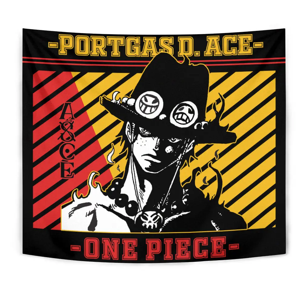Portgas D. Ace Tapestry Custom Anime Room Wall Decor