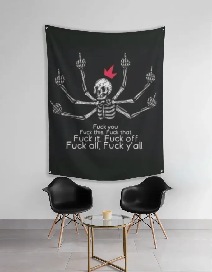 Premium Skeleton anime wall tapestry India